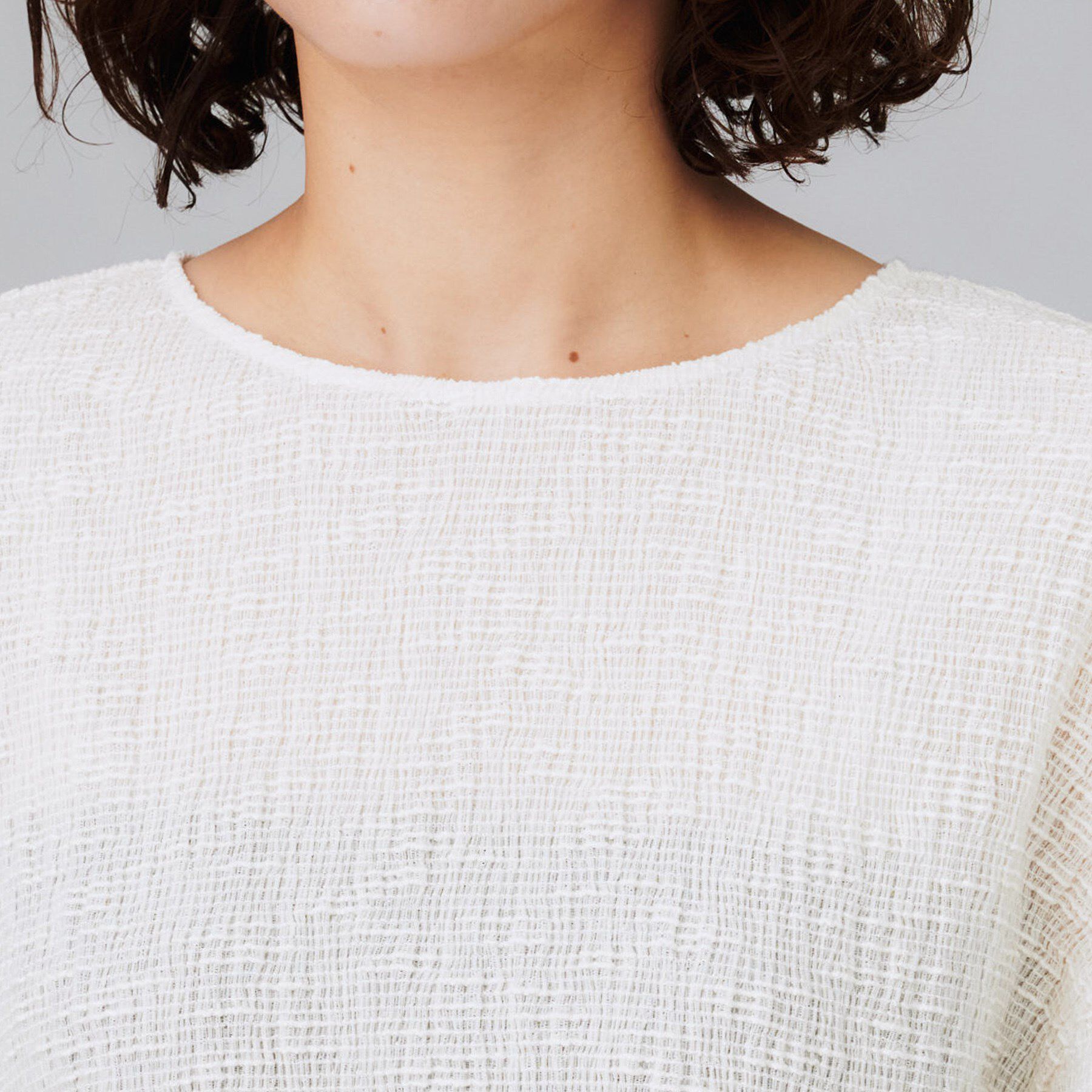 UNTITLED「【五分袖/ジャージトップス】スラブカールマイヤープルオーバー」|Tシャツ・カットソー|