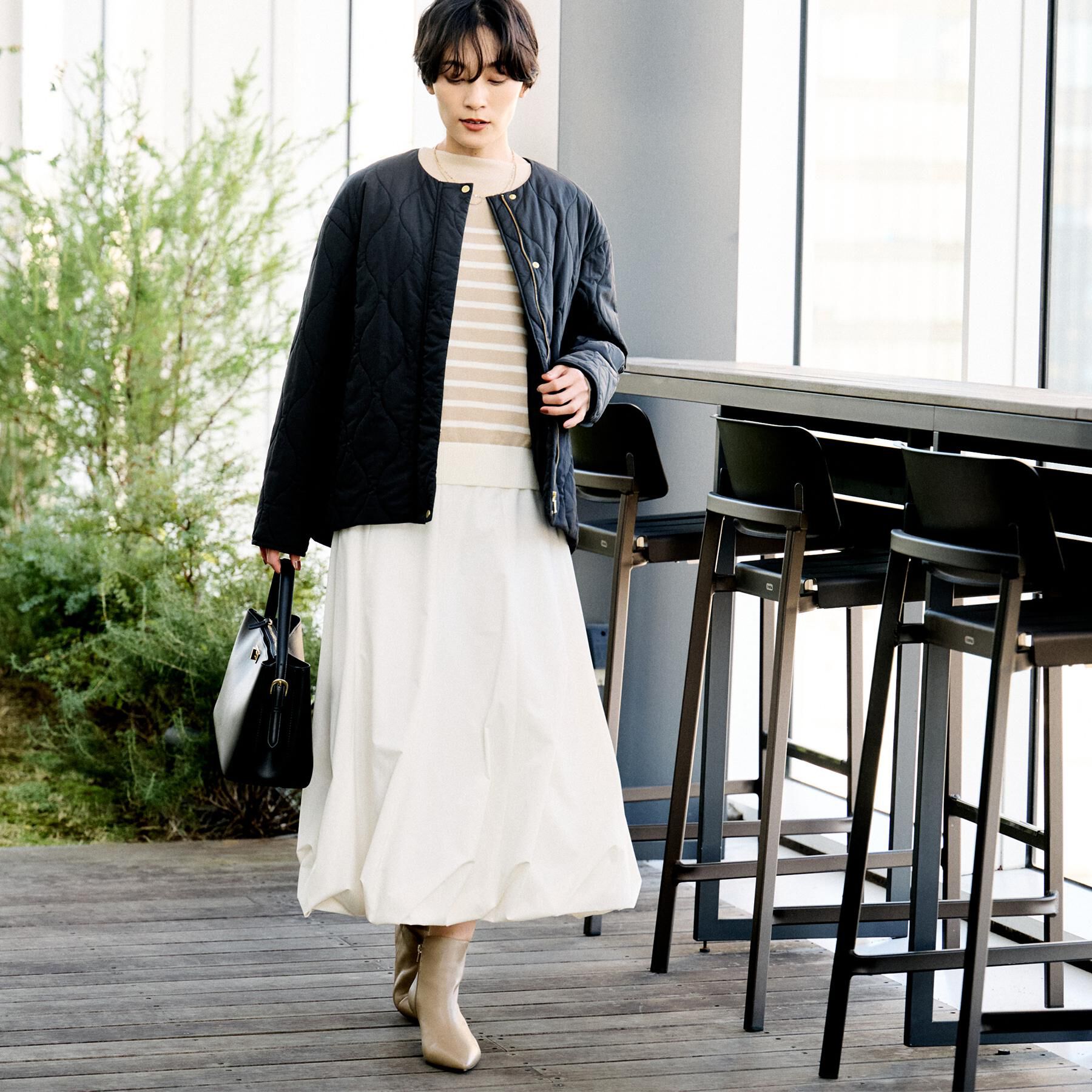 UNTITLED「【洗える】モックネックミラノリブニット」|ニット・セーター|