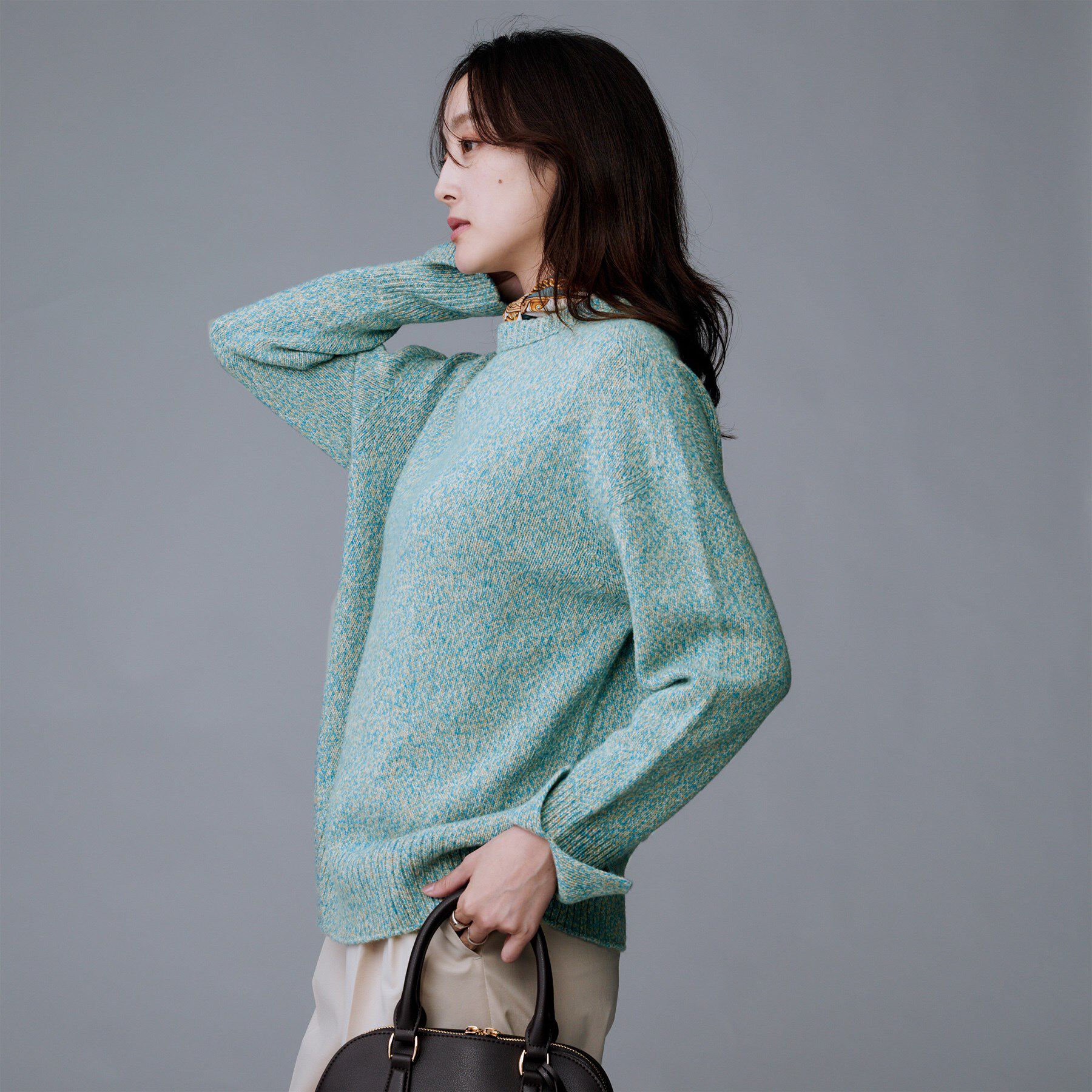 UNTITLED「【ゆったり】三つ杢カラーニット」|ニット・セーター|