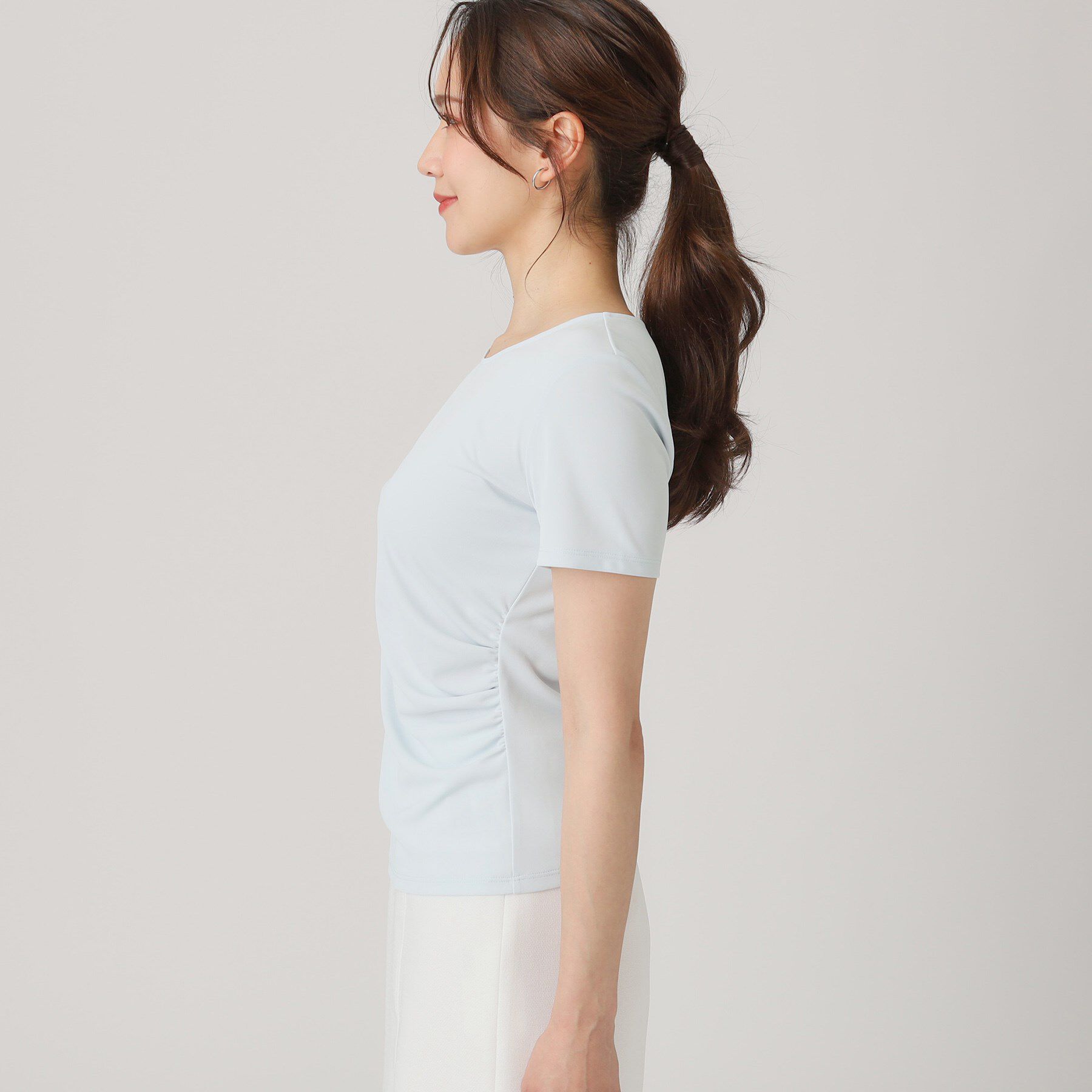 COUP DE CHANCE「【洗える／一枚着】ドレープデャージトップス」|シャツ・ブラウス|