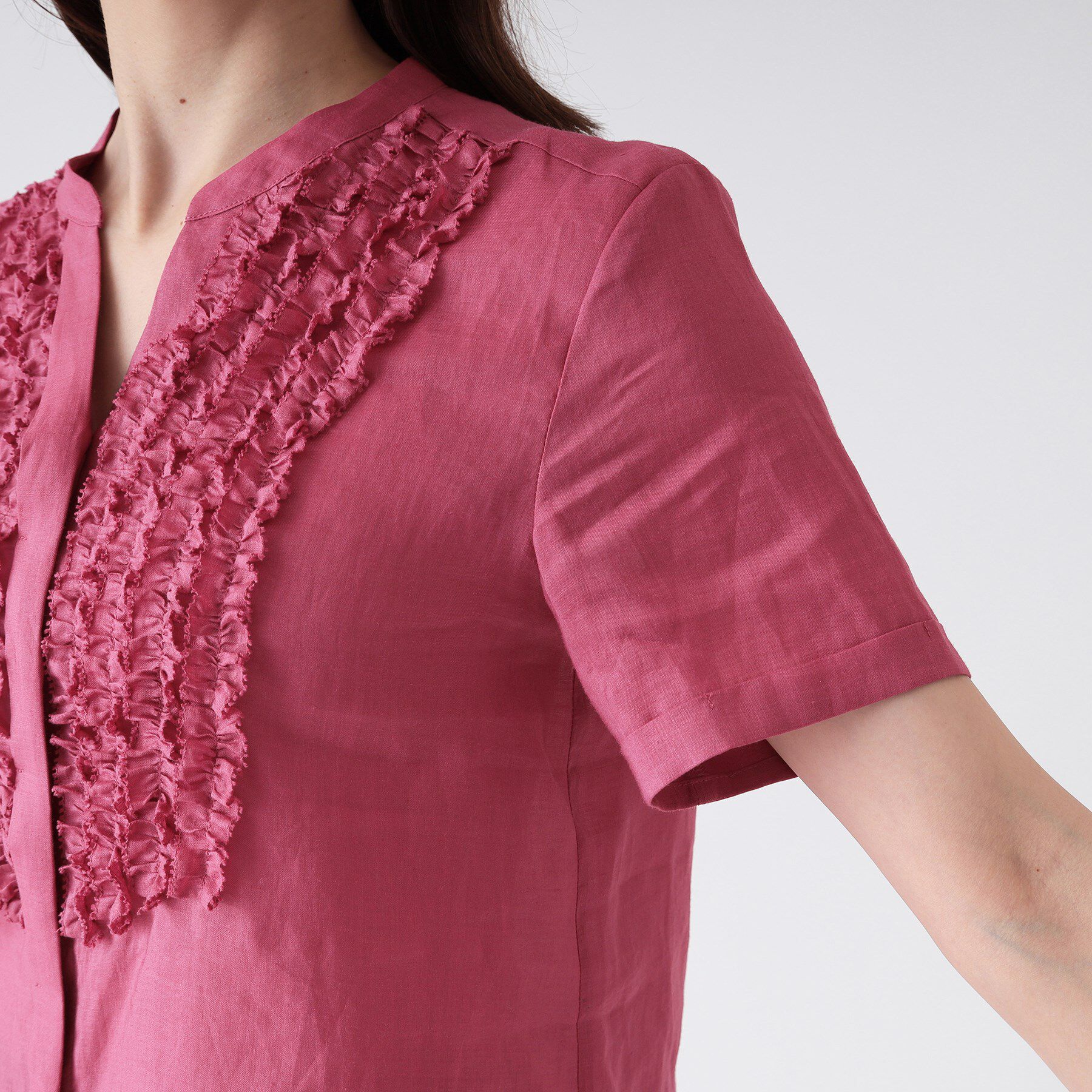 COUP DE CHANCE「【洗える／ラミー】フリルデザインブラウス」|シャツ・ブラウス|