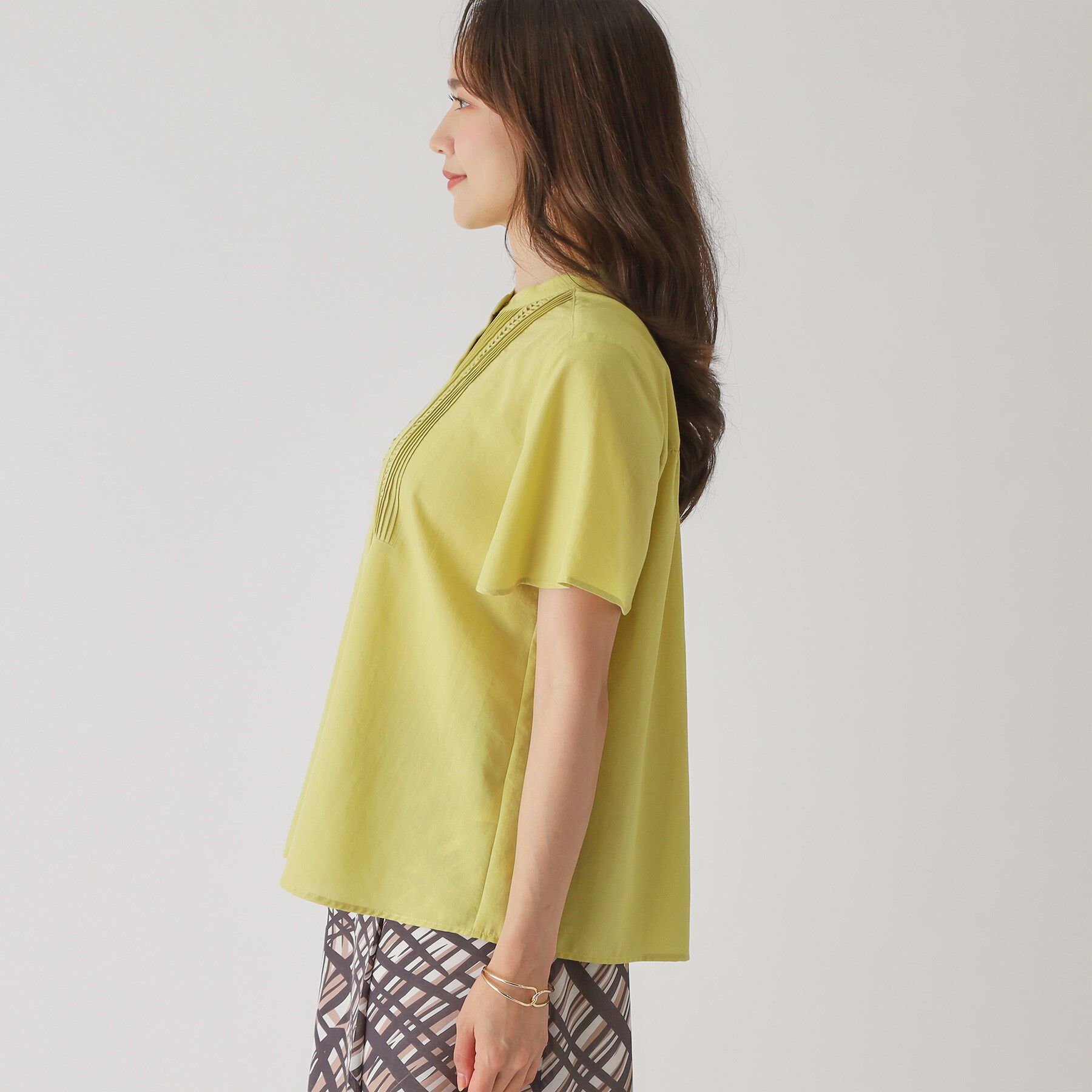 COUP DE CHANCE「【手洗い可】タックデザインブラウス」|シャツ・ブラウス|