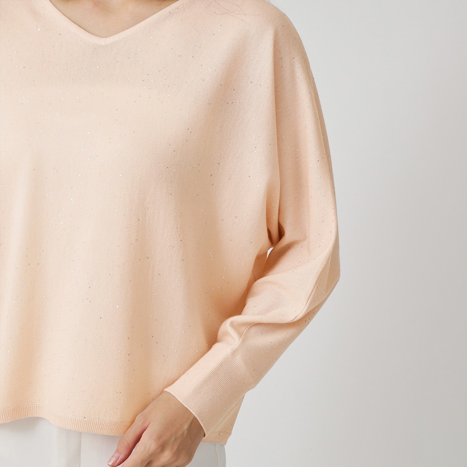 COUP DE CHANCE「【手洗い可】スパンコール入りニットトップス」|ニット・セーター|