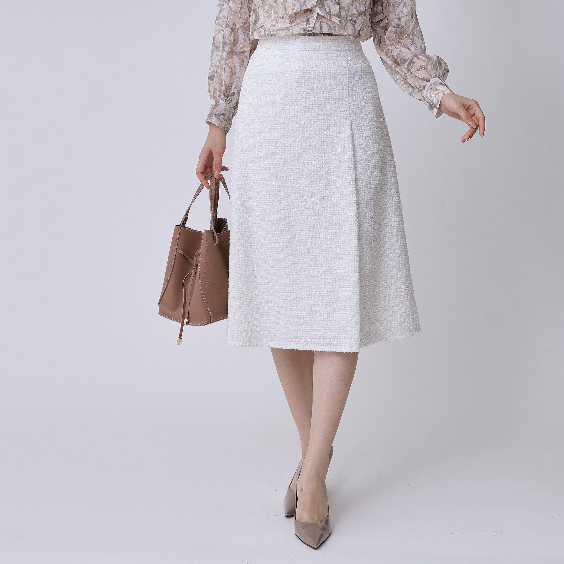 COUP DE CHANCE「【手洗い可／日本製】タック入りフレアースカート」|スカート|