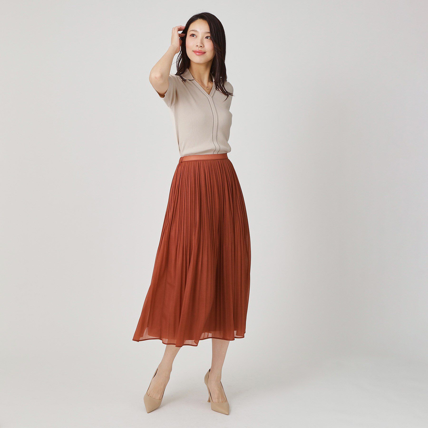 COUP DE CHANCE「【手洗い可】衿付きニットトップス」|ニット・セーター|