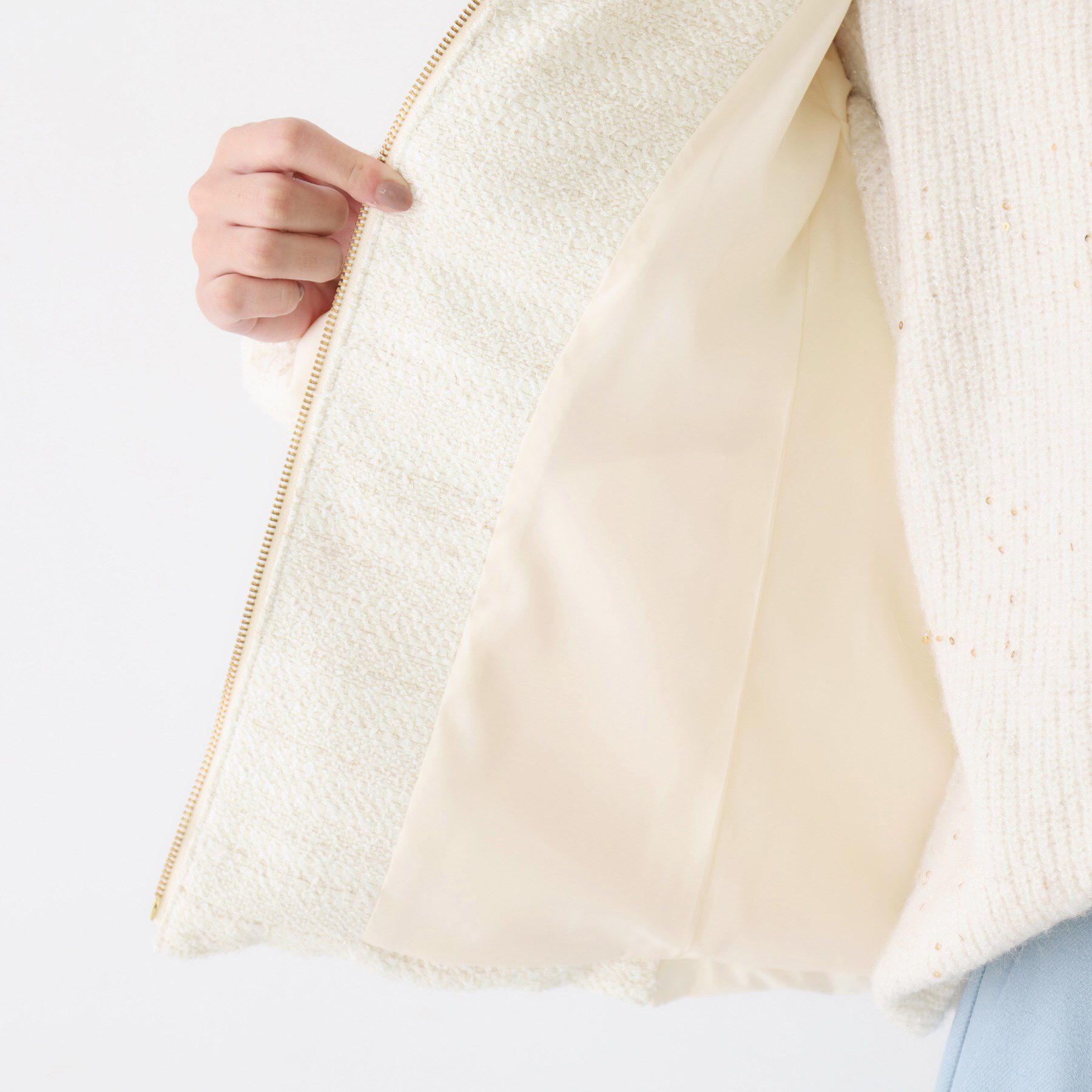 COUP DE CHANCE「【ショート丈】ツイードダウン」|ダウン|