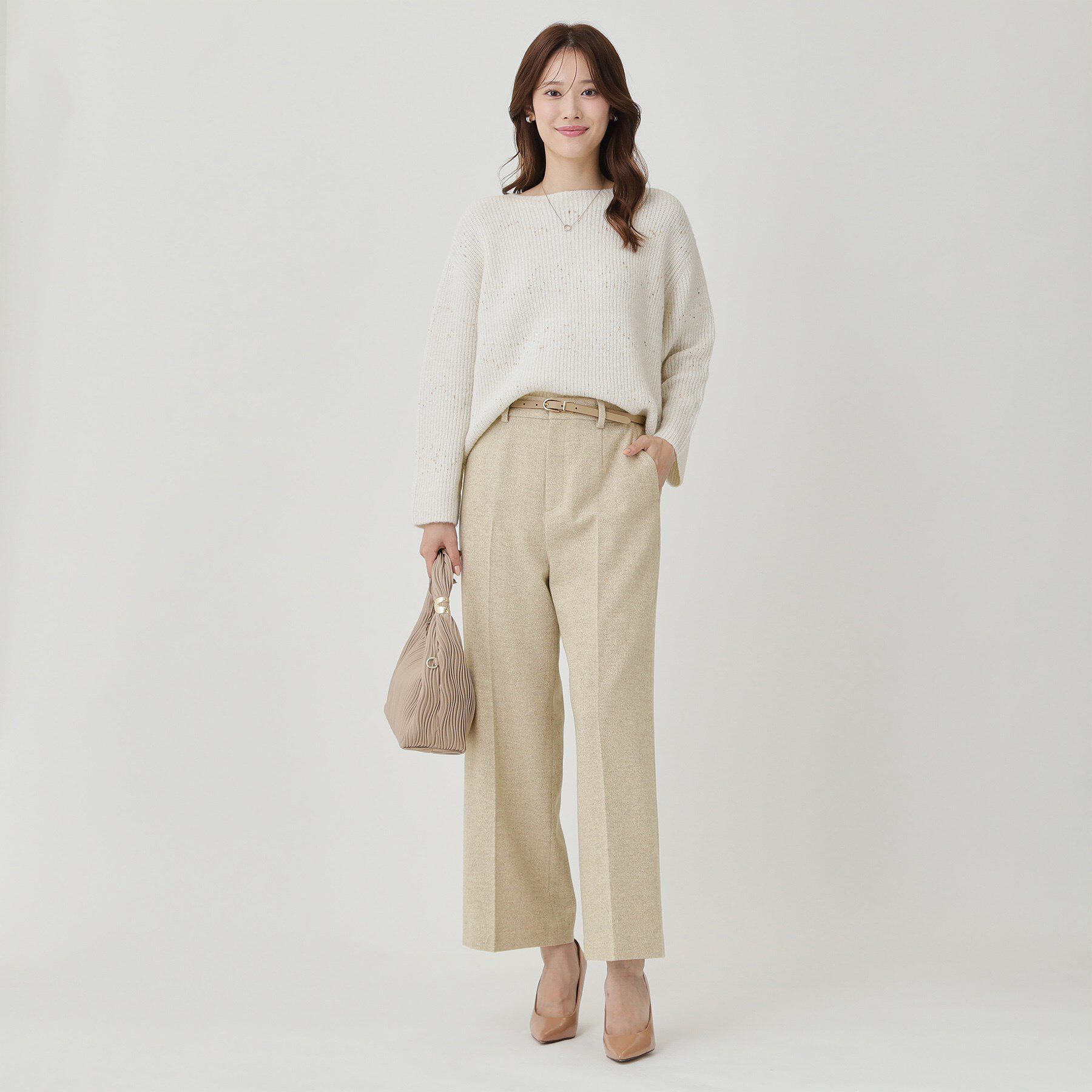 COUP DE CHANCE「【日本製】ラメ入りツイードパンツ」|その他|