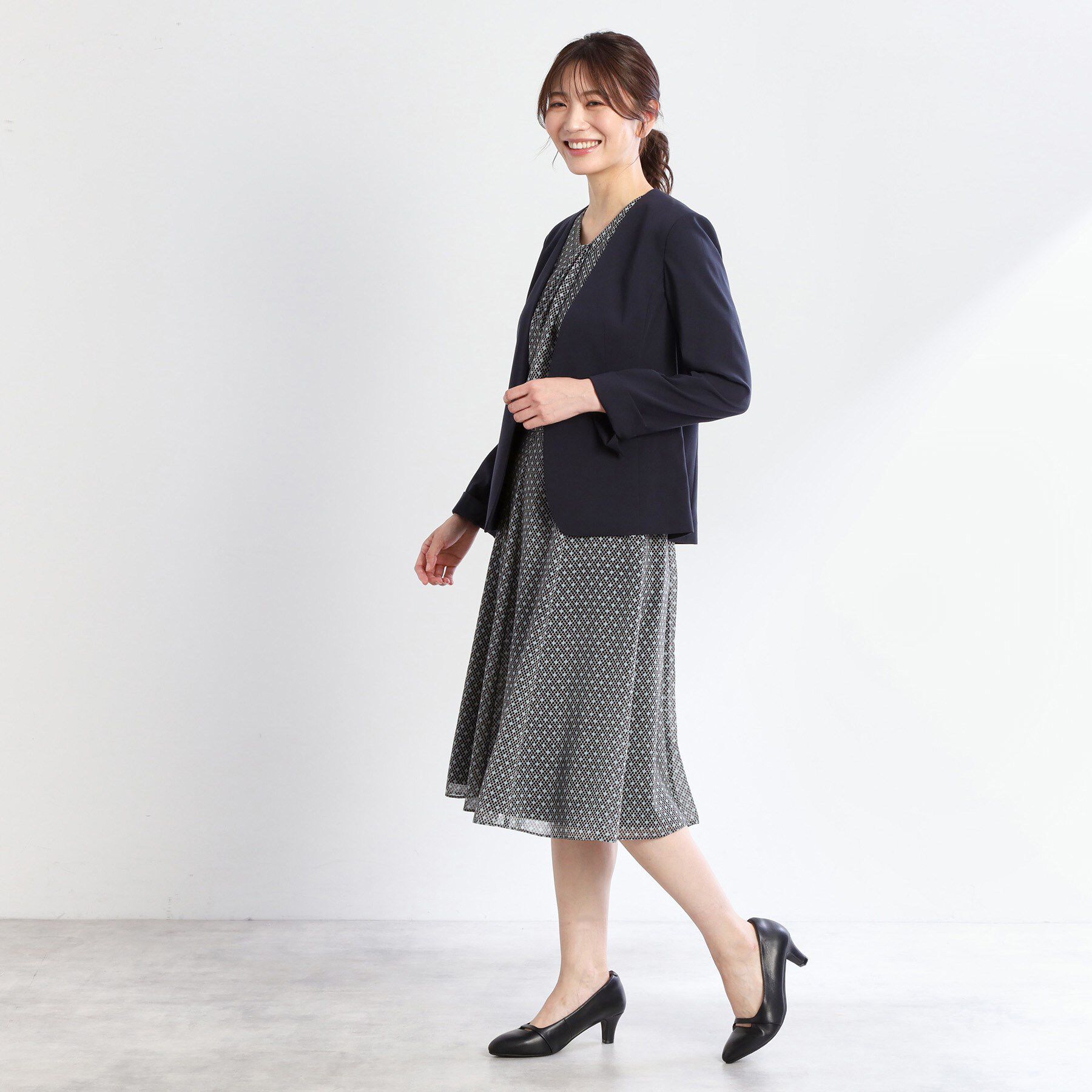 Reflect「【洗える／セットアップ可】ノーカラージャケット」|ノーカラージャケット|