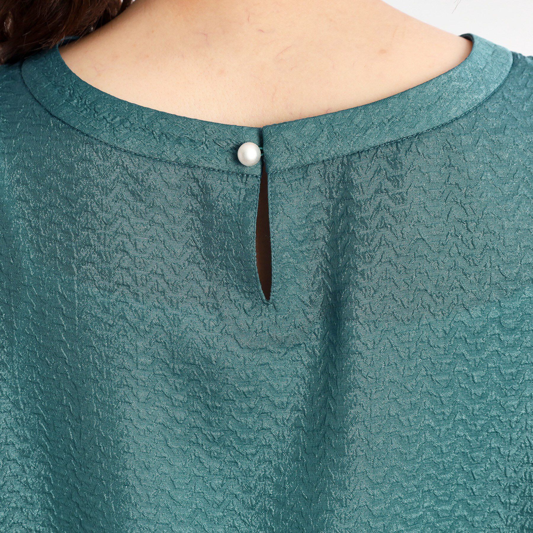 Reflect「【すっきり見え！長め丈】ペプラムデザインシアーブラウス」|シャツ・ブラウス|