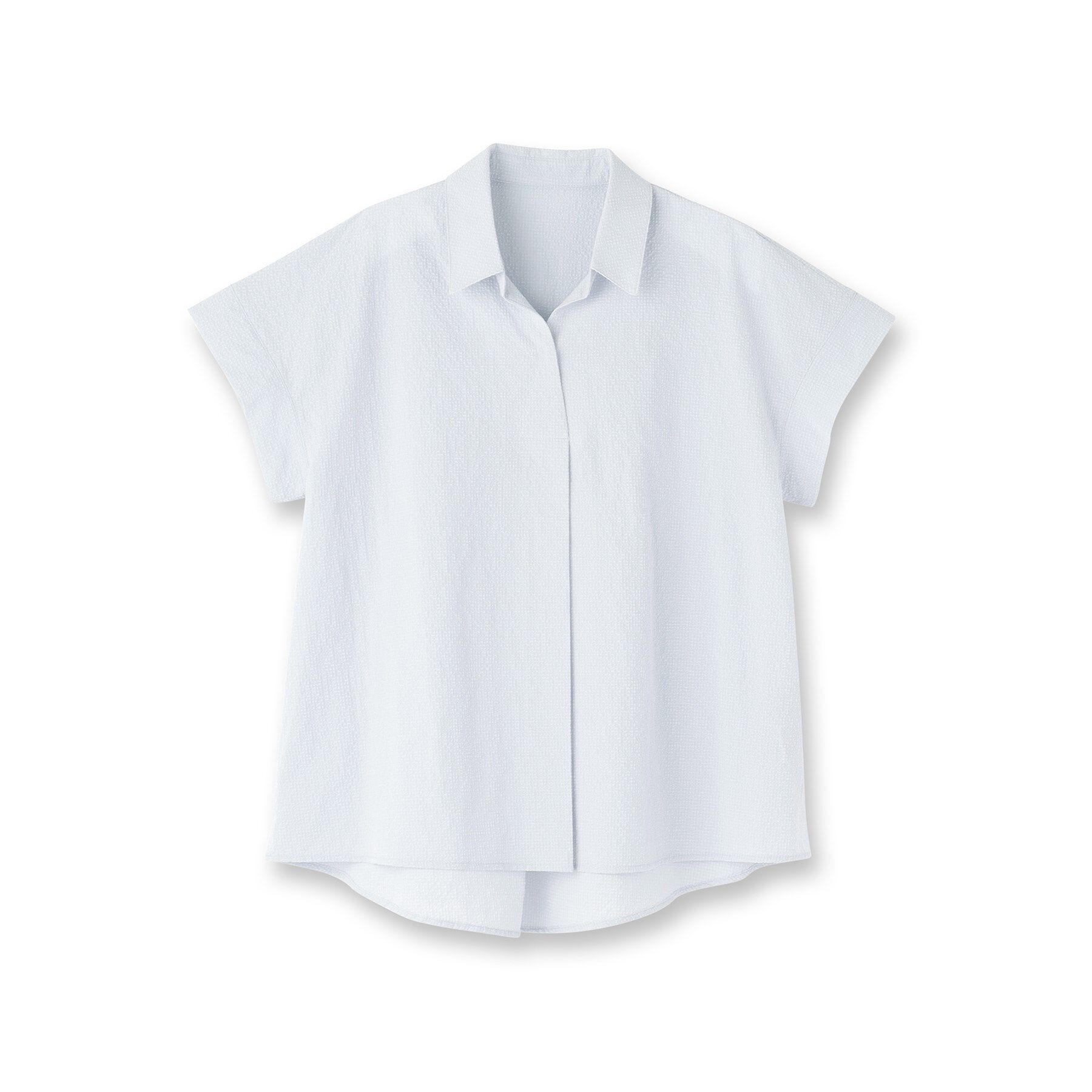 Reflect「【二の腕さりげなくカバー】シャツ衿オフボディブラウス」|シャツ・ブラウス|