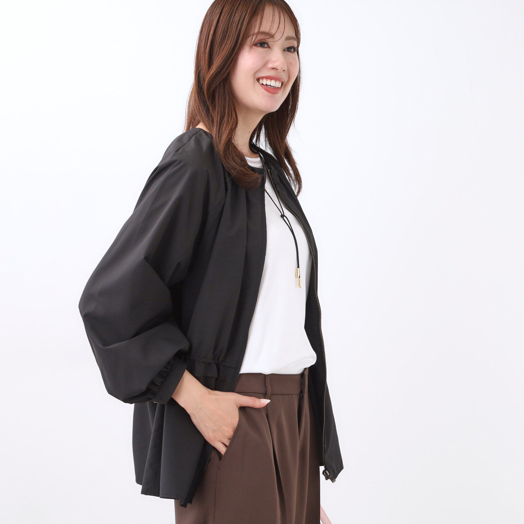 Reflect「【パンツにもスカートにも合わせやすい◎】ライティブルゾン」|ブルゾン・スタジャン|