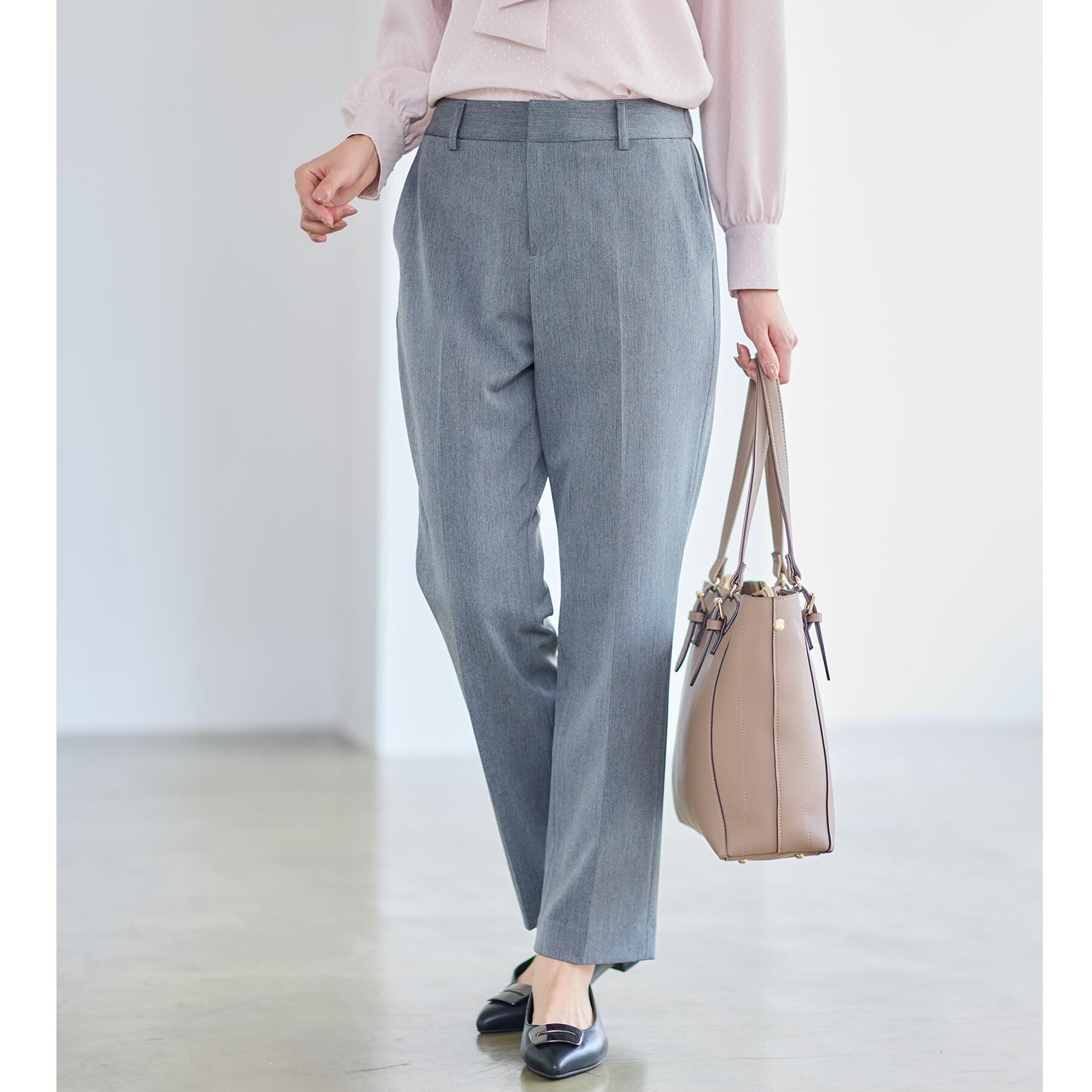 Reflect「【高身長さんに嬉しい長め丈追加！／私のパンツ／すっきり見え◎】テーパードパンツ」|その他|チャコールグレー(0