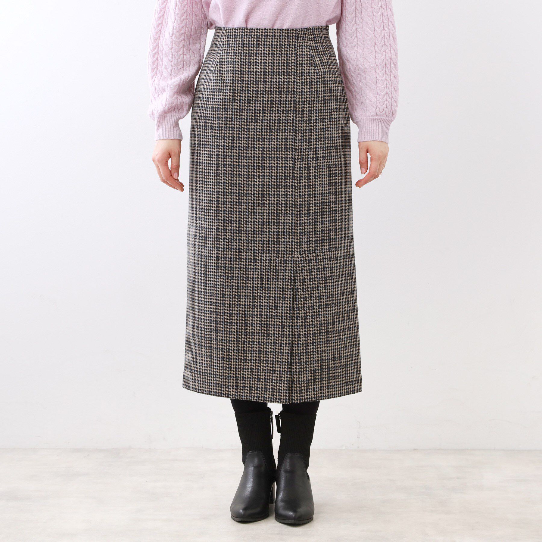 Reflect「【秋映え◎】千鳥格子風タイトスカート」|スカート|