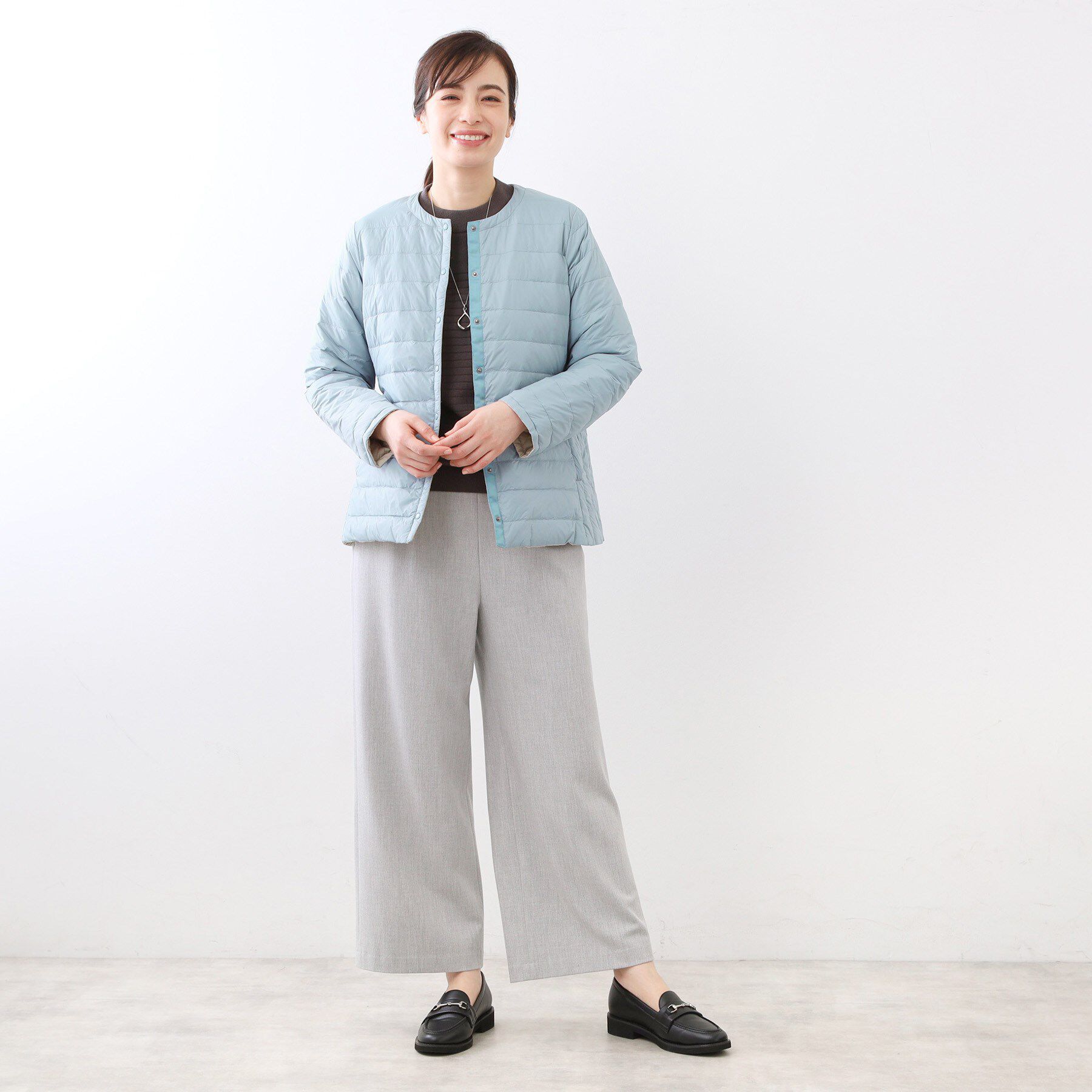 Reflect「【リバーシブルで着られる◎】ダイヤ柄キルトジャケット」|ダウン|