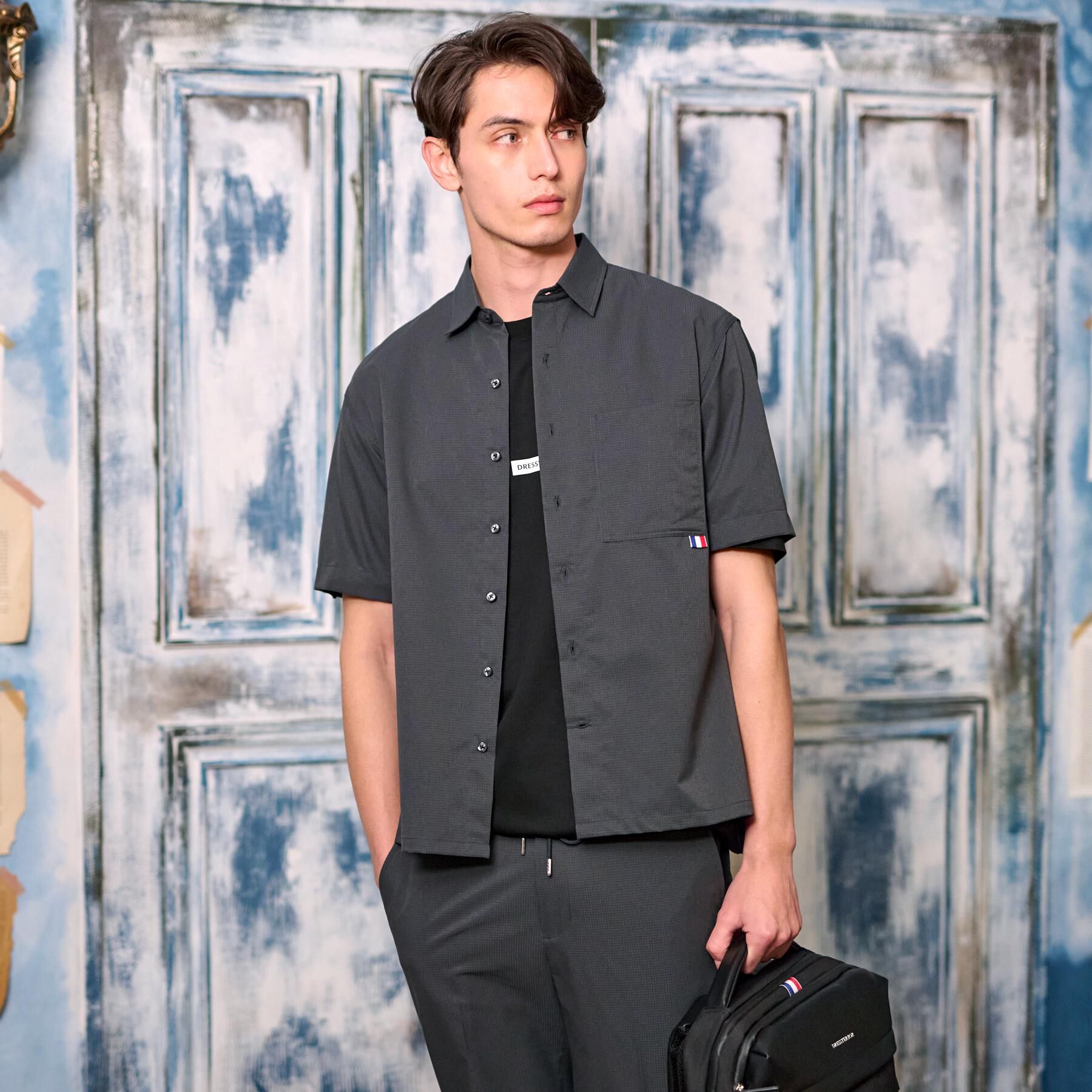 DRESSTERIOR「【セットアップ可/撥水性/UVカット/Safari5月号掲載】COOL DOTS ショートスリーブシ」|シャツ・ブラウス|