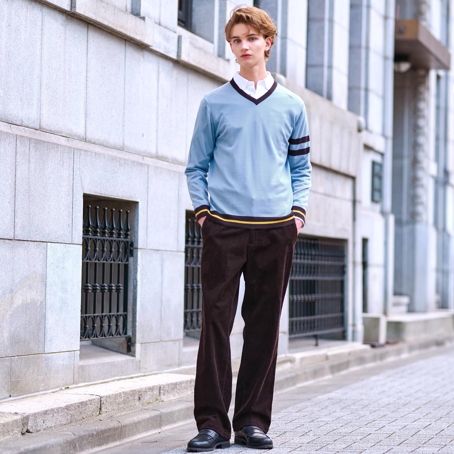 DRESSTERIOR「ウォッシャブルファインメリノ Vネックニット」|ニット・セーター|