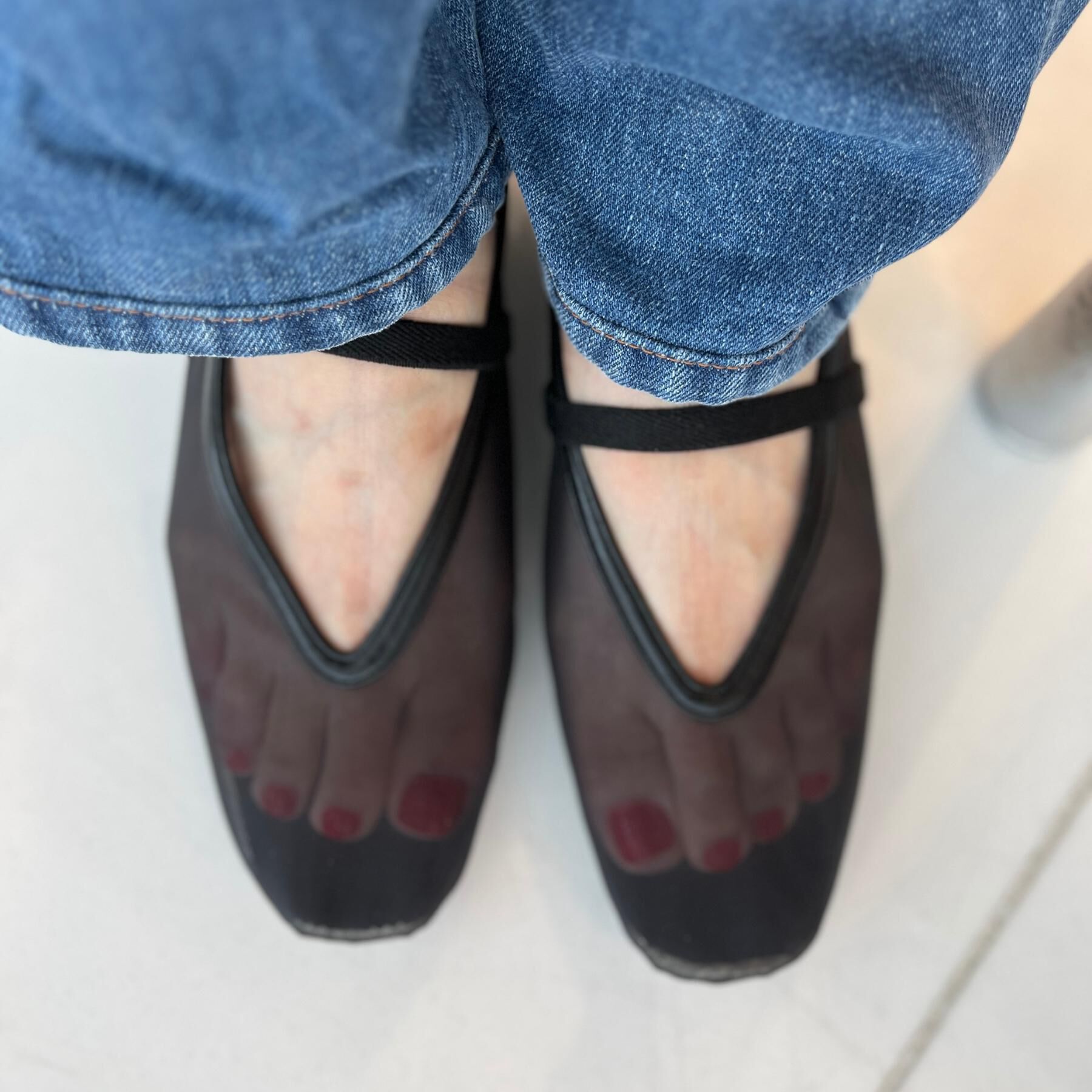 DRESSTERIOR「Dhyana．（ディアナドット）別注メッシュ シアー バレエシューズ」|その他|