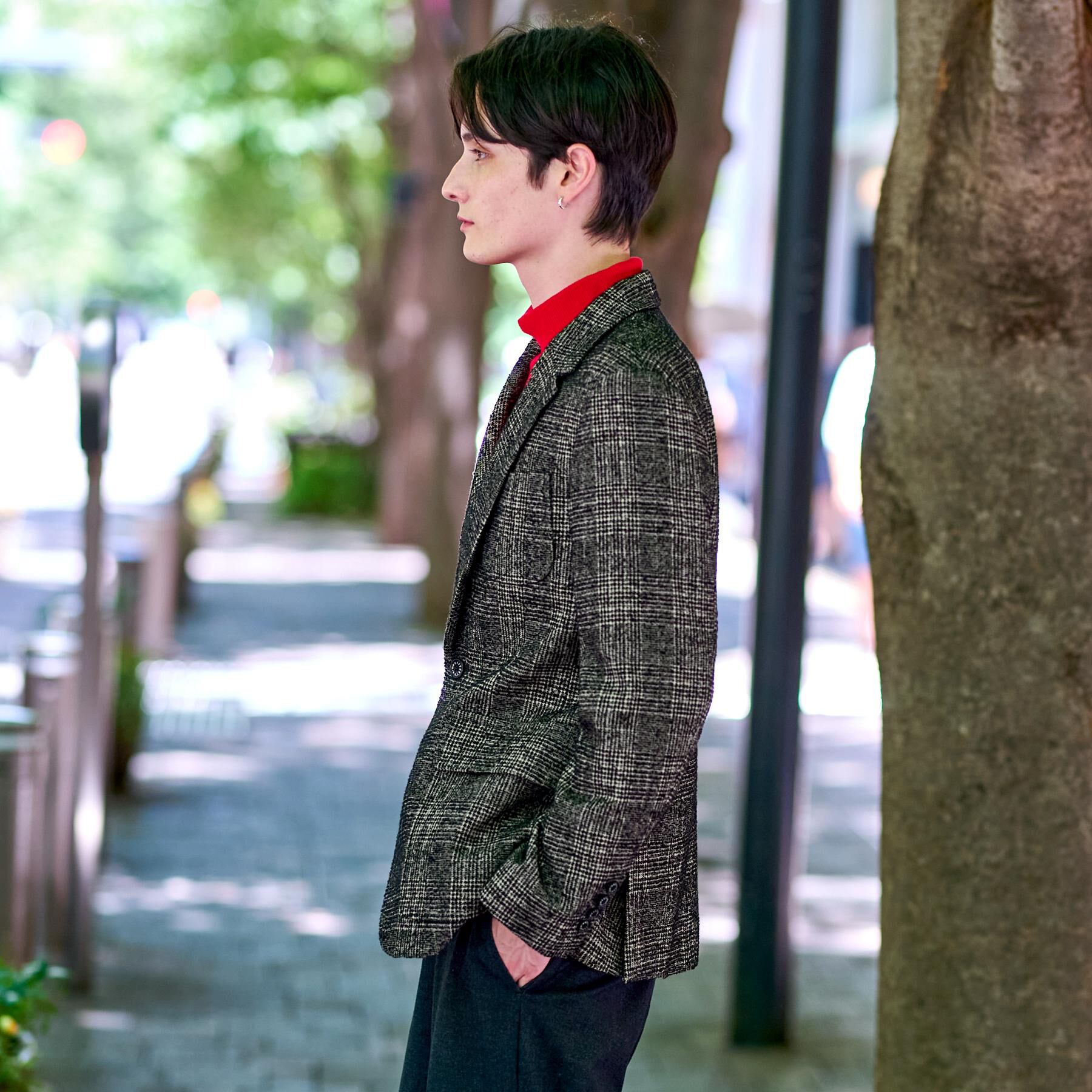 DRESSTERIOR「【セットアップ可】ループグレンチェック リラックスジャケット」|テーラードジャケット|