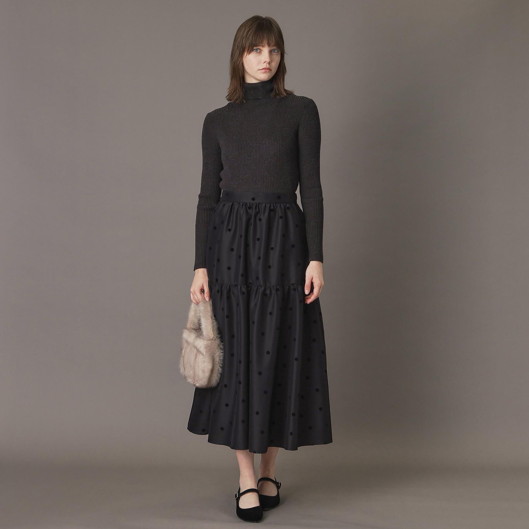 DRESSTERIOR「【CLASSY.12月号掲載】フロッキードットスカート」|スカート|