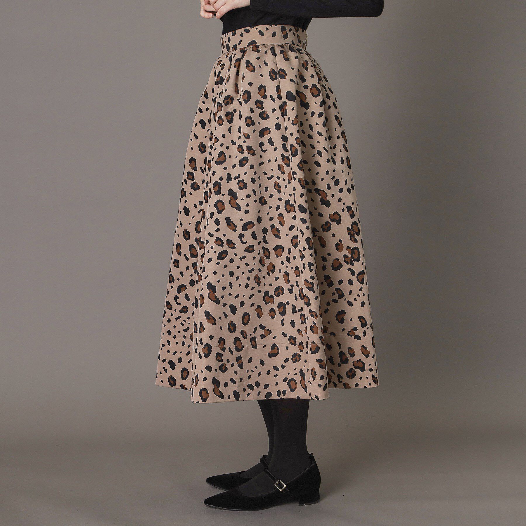 DRESSTERIOR「レオパードタックボリュームスカート」|スカート|