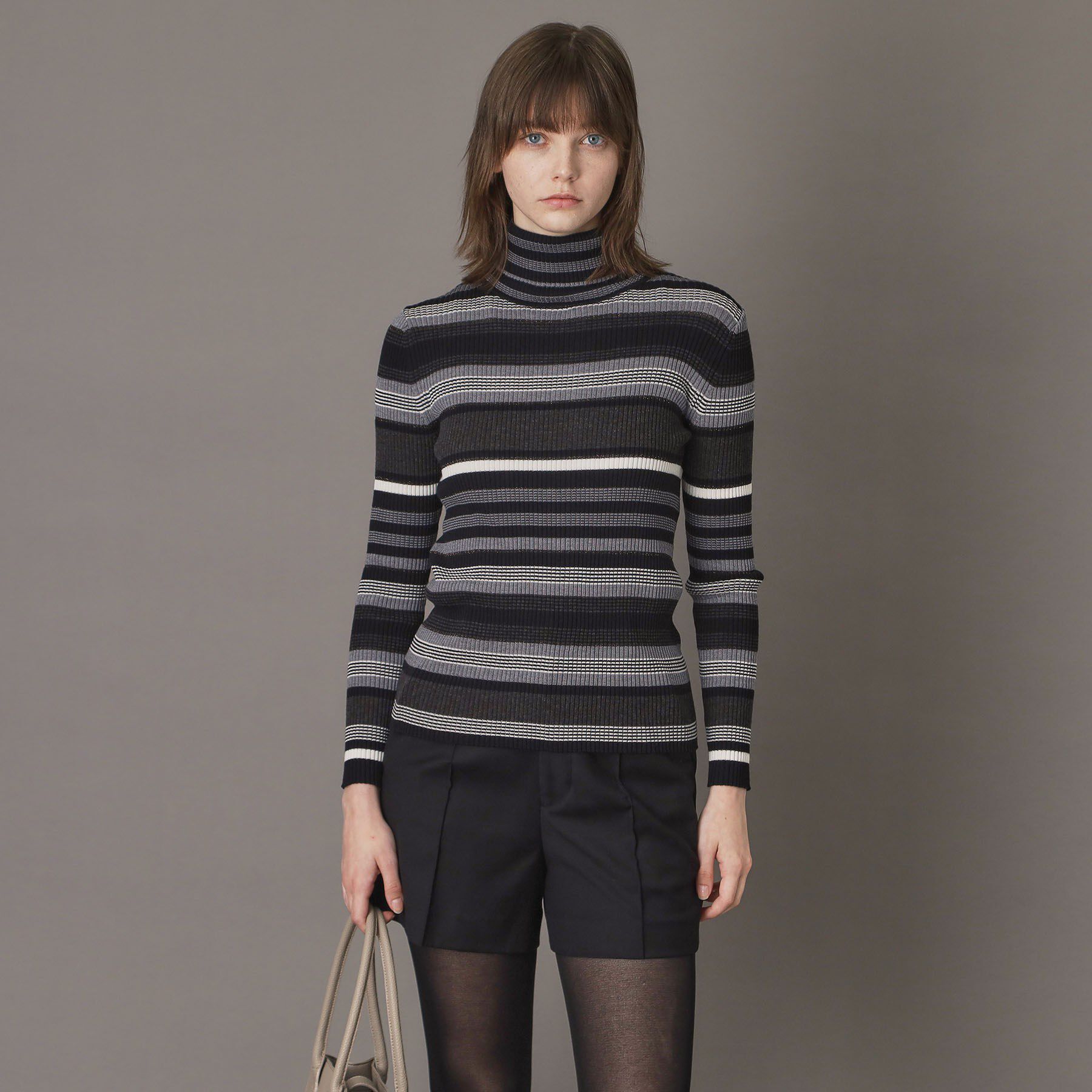 DRESSTERIOR「【CLASSY.12月号掲載】シルクブレンドメリノウールリブプルオーバー」|ニット・セーター|