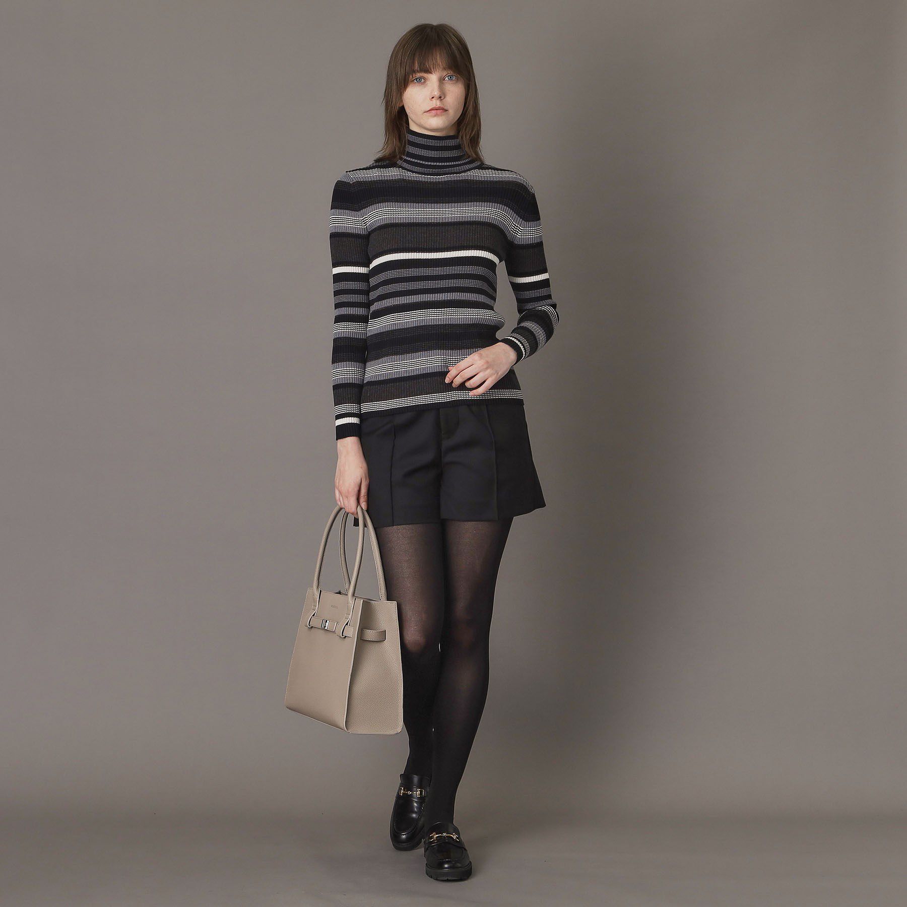 DRESSTERIOR「【CLASSY.12月号掲載】シルクブレンドメリノウールリブプルオーバー」|ニット・セーター|