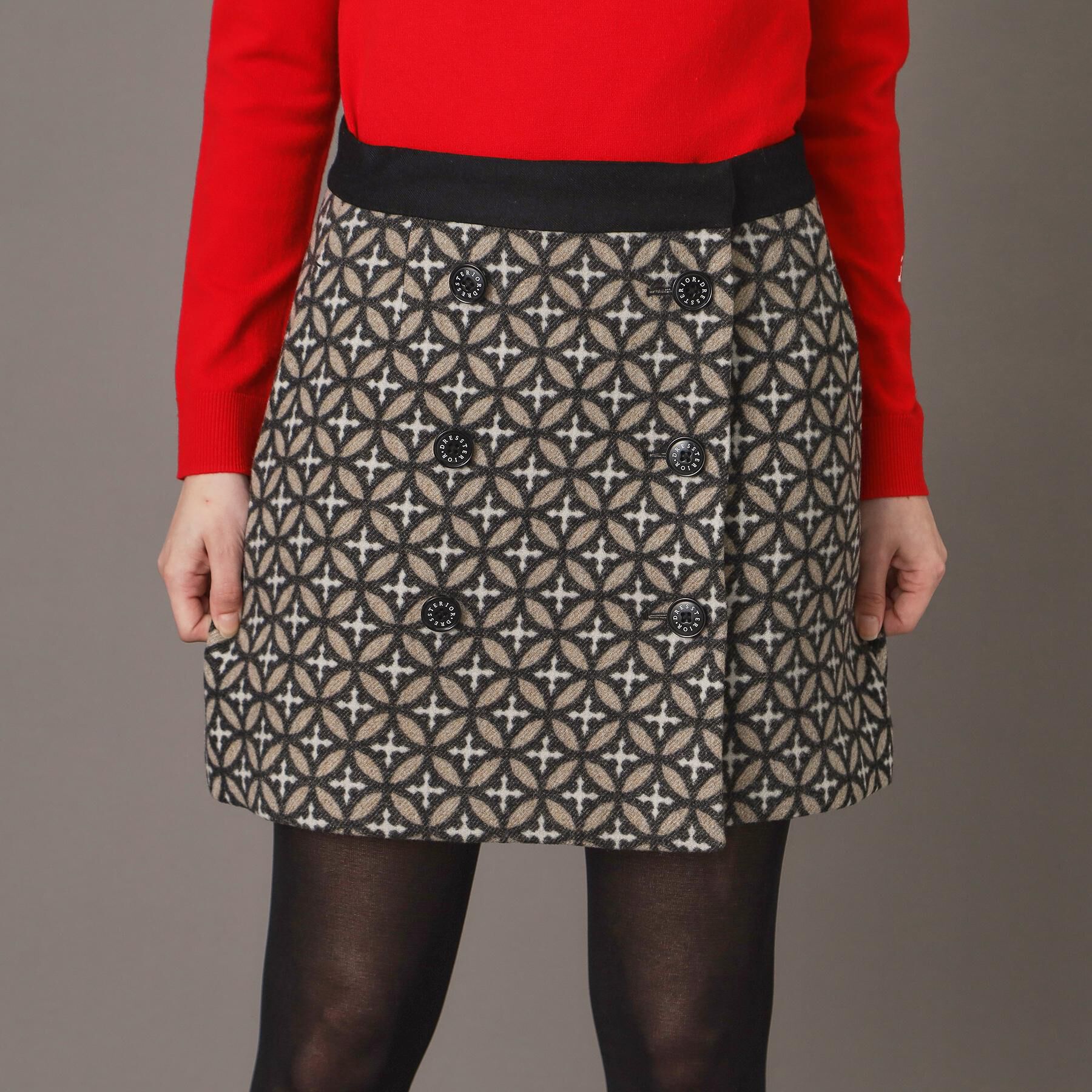 DRESSTERIOR「【CLASSY.12月号/otonaMUSE11月号掲載】オーバーラップジャカードミニスカート」|スカート|