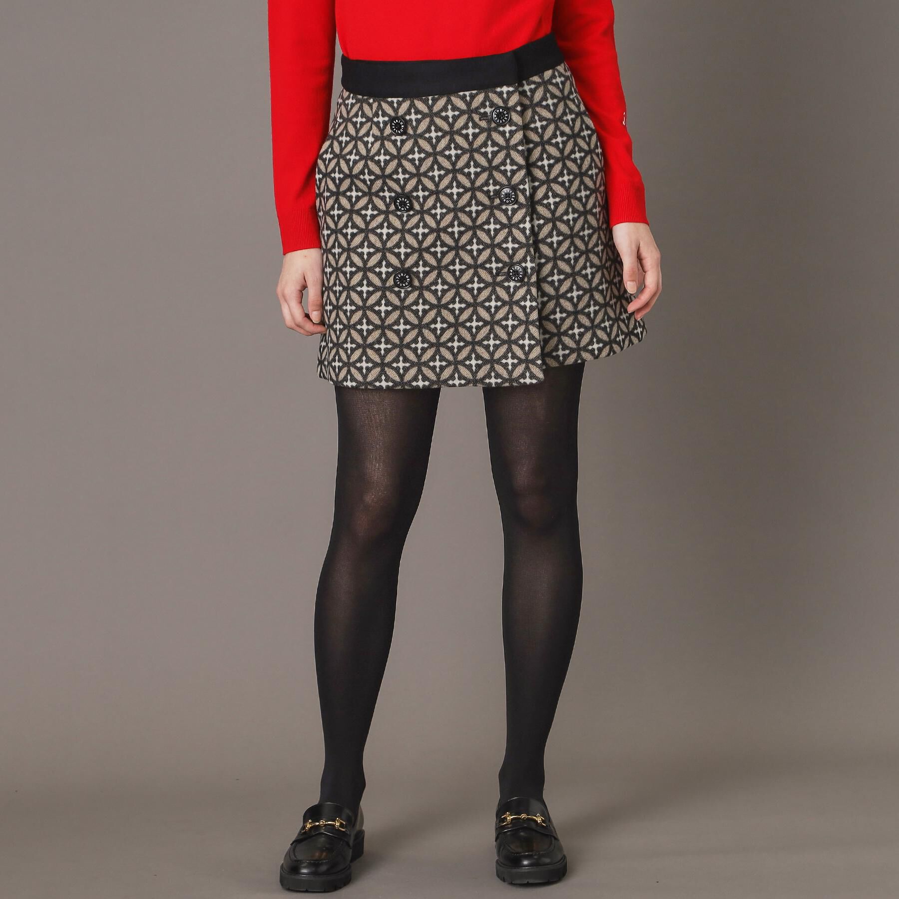 DRESSTERIOR「【CLASSY.12月号/otonaMUSE11月号掲載】オーバーラップジャカードミニスカート」|スカート|