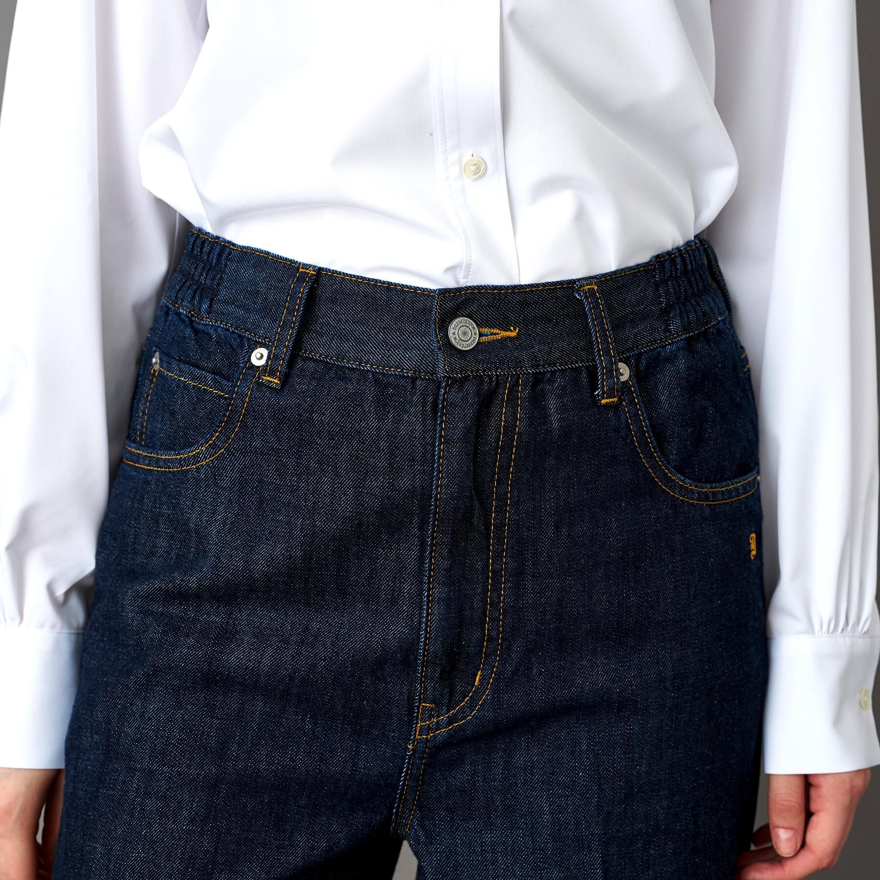 DRESSTERIOR「センタープレスストレートデニム」|デニム|