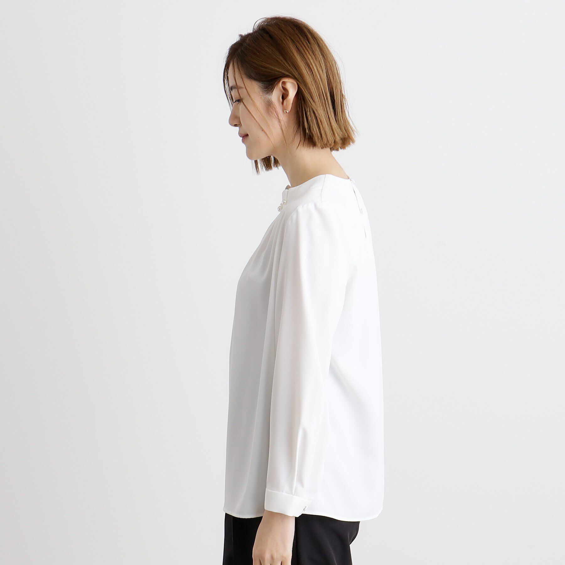 grove「パール調タックブラウス」|シャツ・ブラウス|
