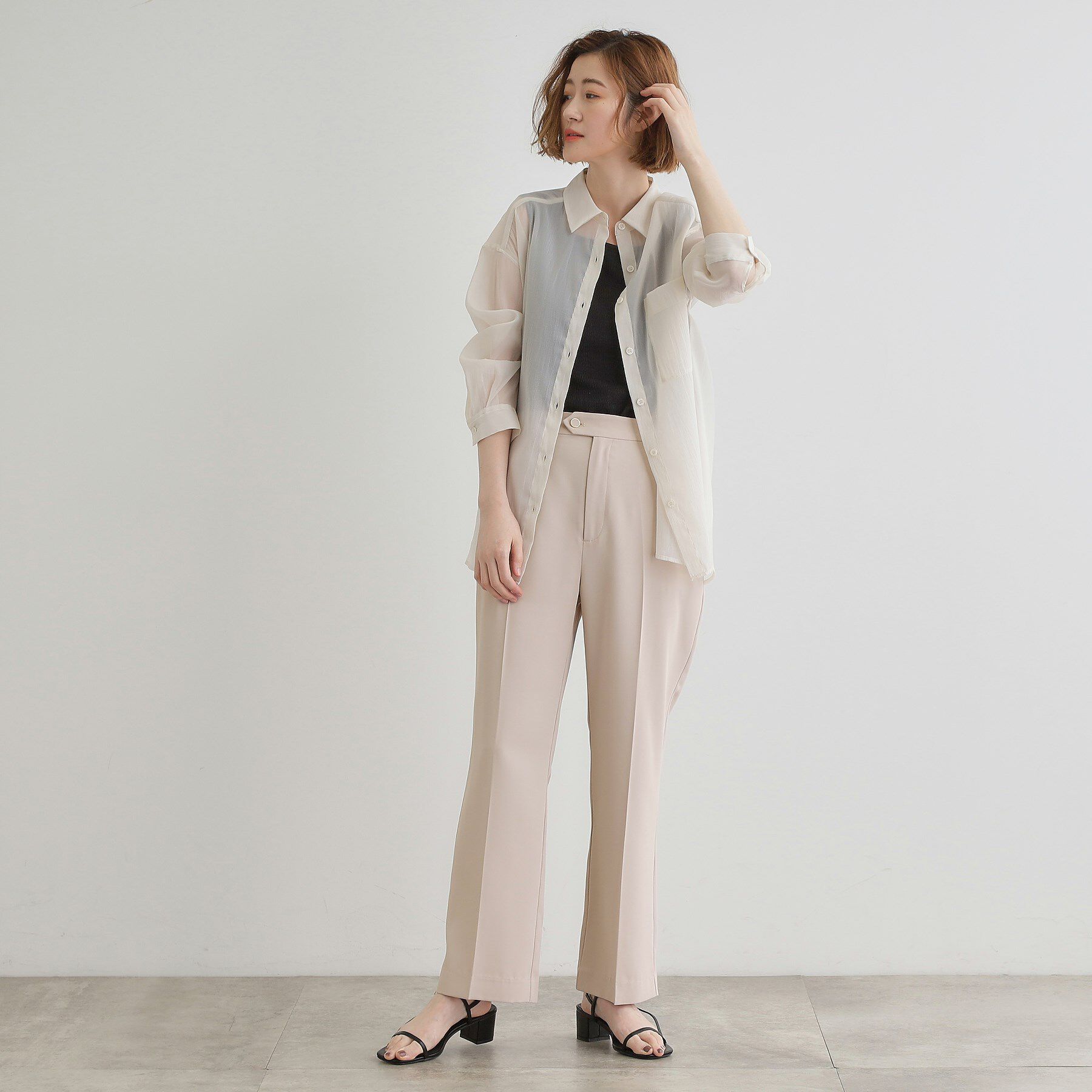 grove「ひんやり、すらり。夏の美シルエット ドレープストレートパンツ」|その他|