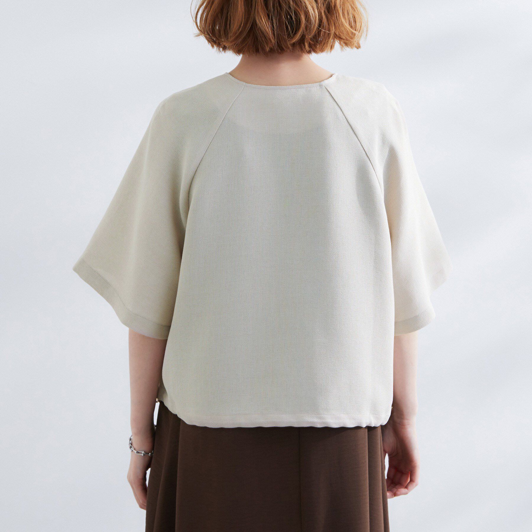 grove「透け感と立体感で魅せる、大人の夏のメッシュワイドスリーブジャケット」|ノーカラージャケット|