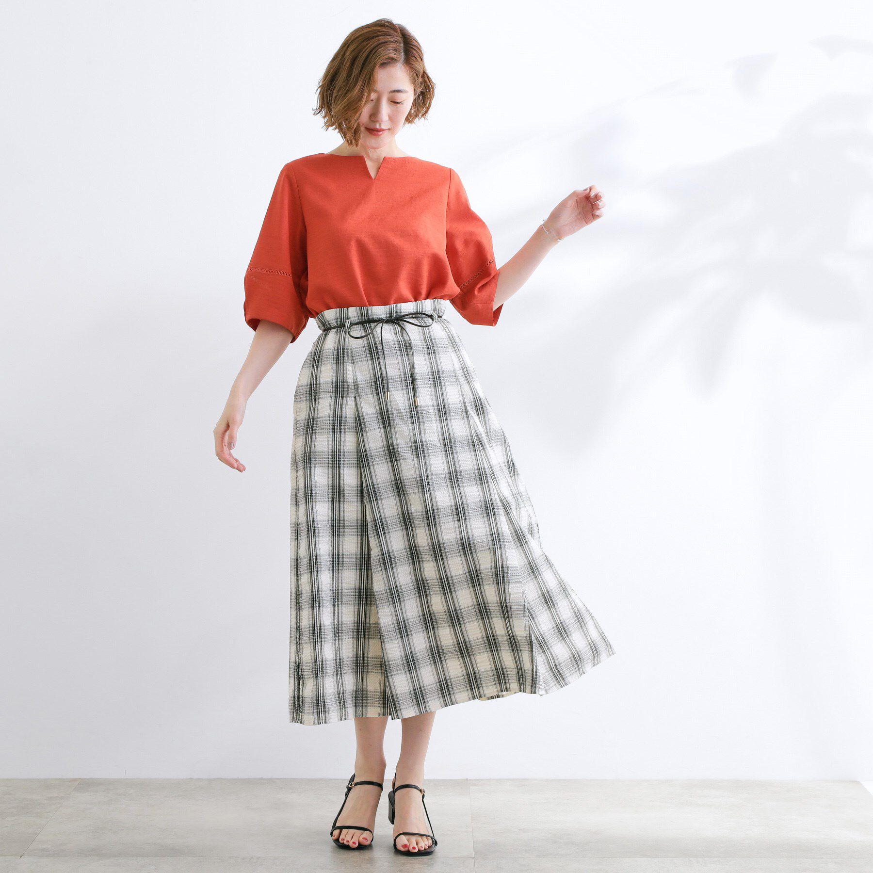 grove「コードリボンタックAラインスカート」|スカート|