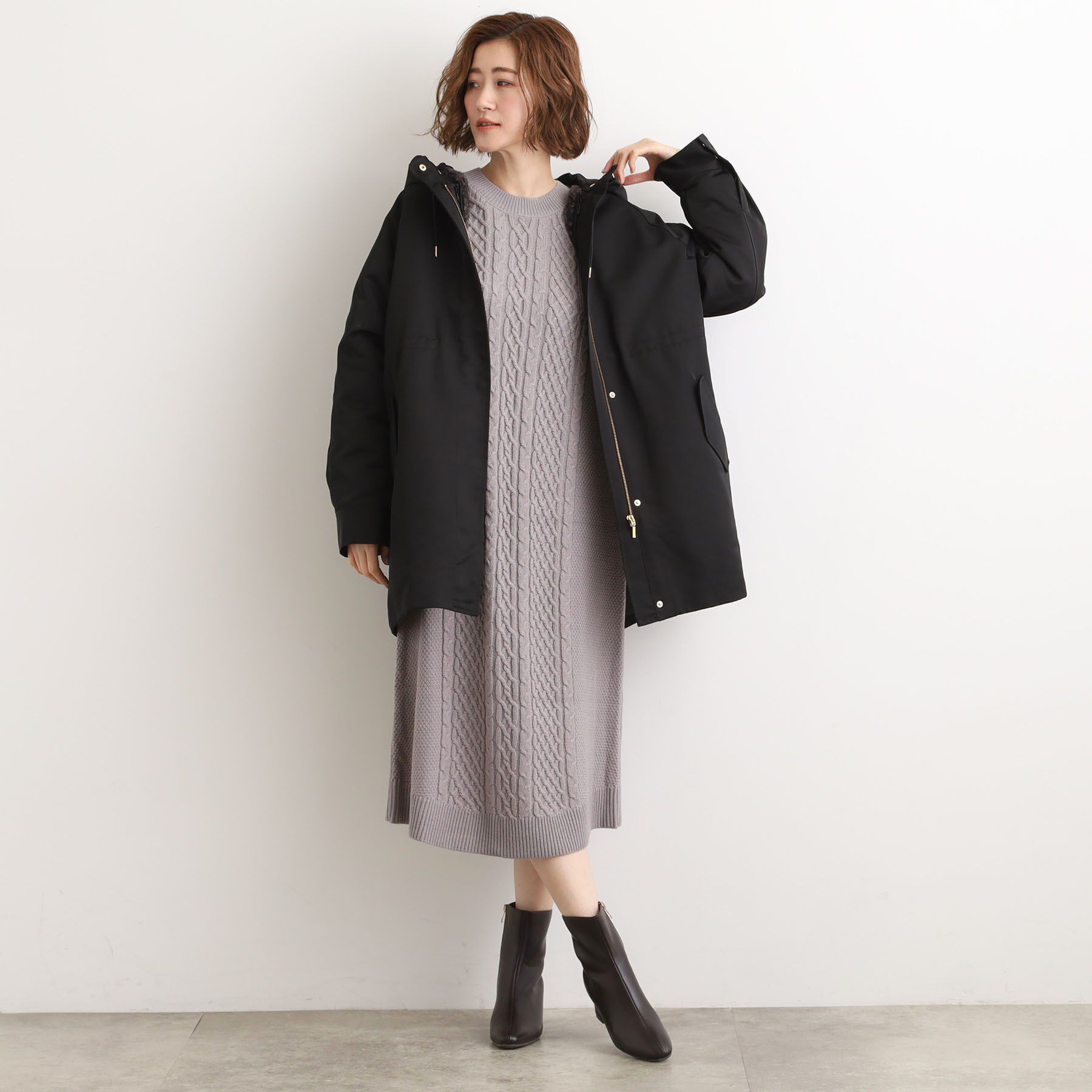 grove「最終お値下げ！！【名品アウター/3WAY・はっ水】ボアライナー付きモッズコート」|ミリタリー・モッズコート|