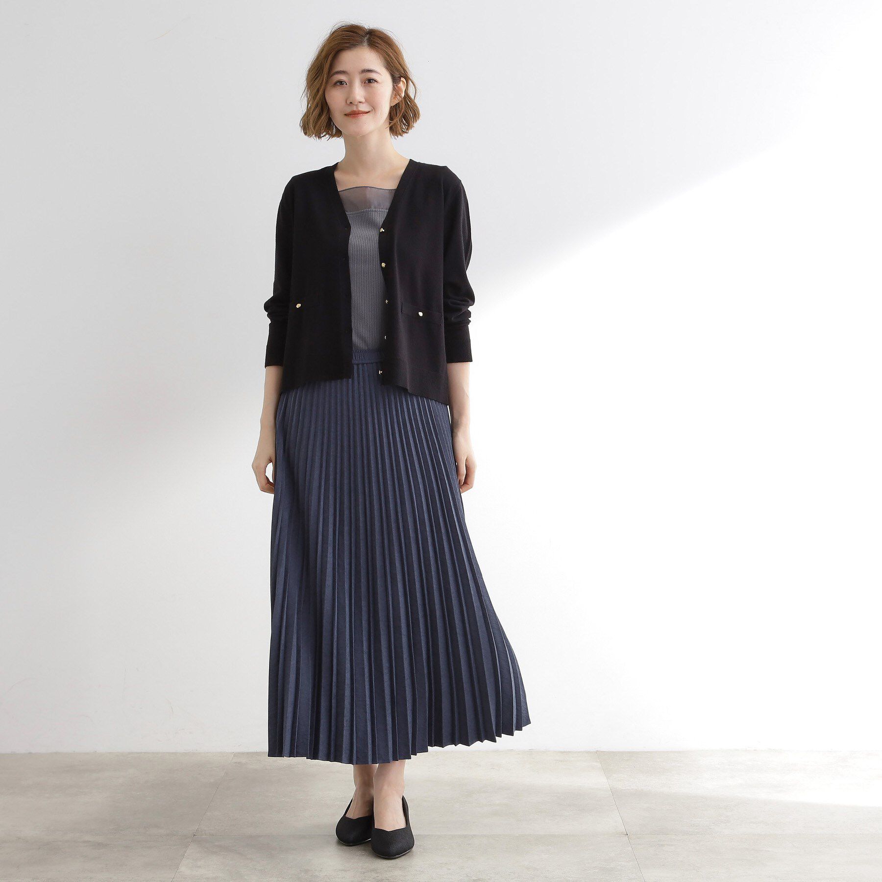 grove「【アンサンブル対応】金ボタンVネックカーディガン」|カーディガン|