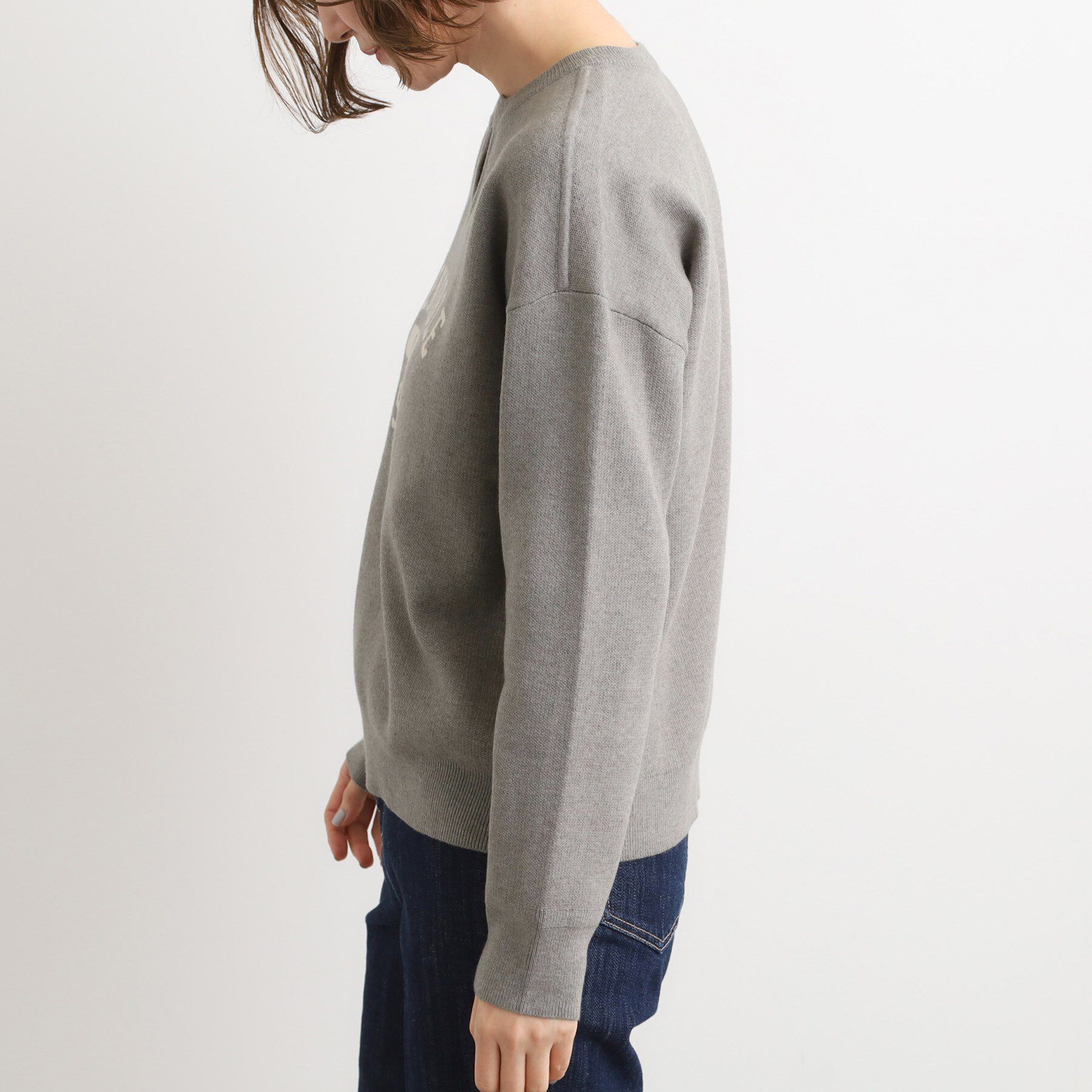 grove「カレッジロゴキーネックニット」|ニット・セーター|