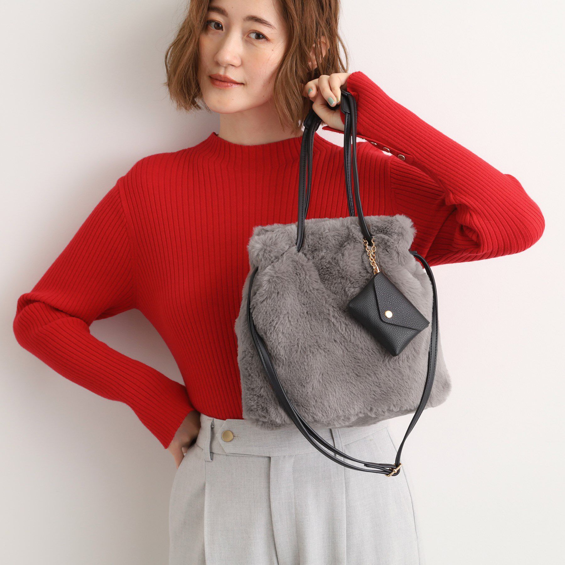 grove「エコファーポーチ付き2WAYショルダー」|ショルダー・メッセンジャー|