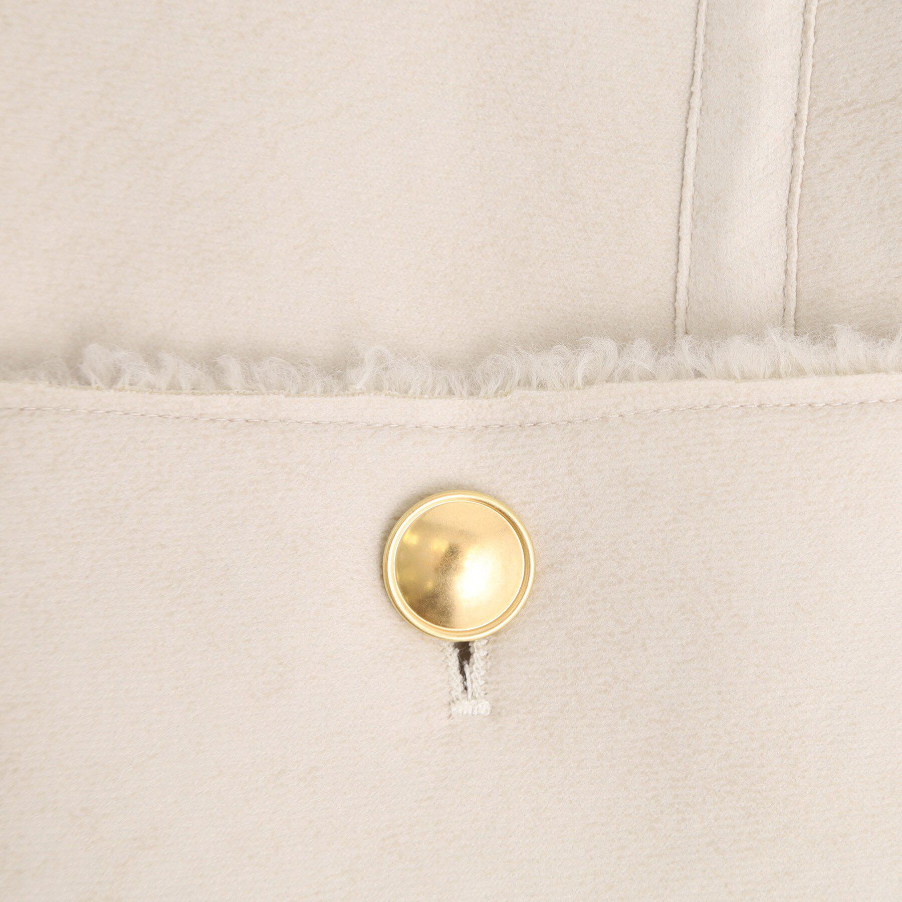 grove「フェイクムートンボアジャケット」|ノーカラーコート|