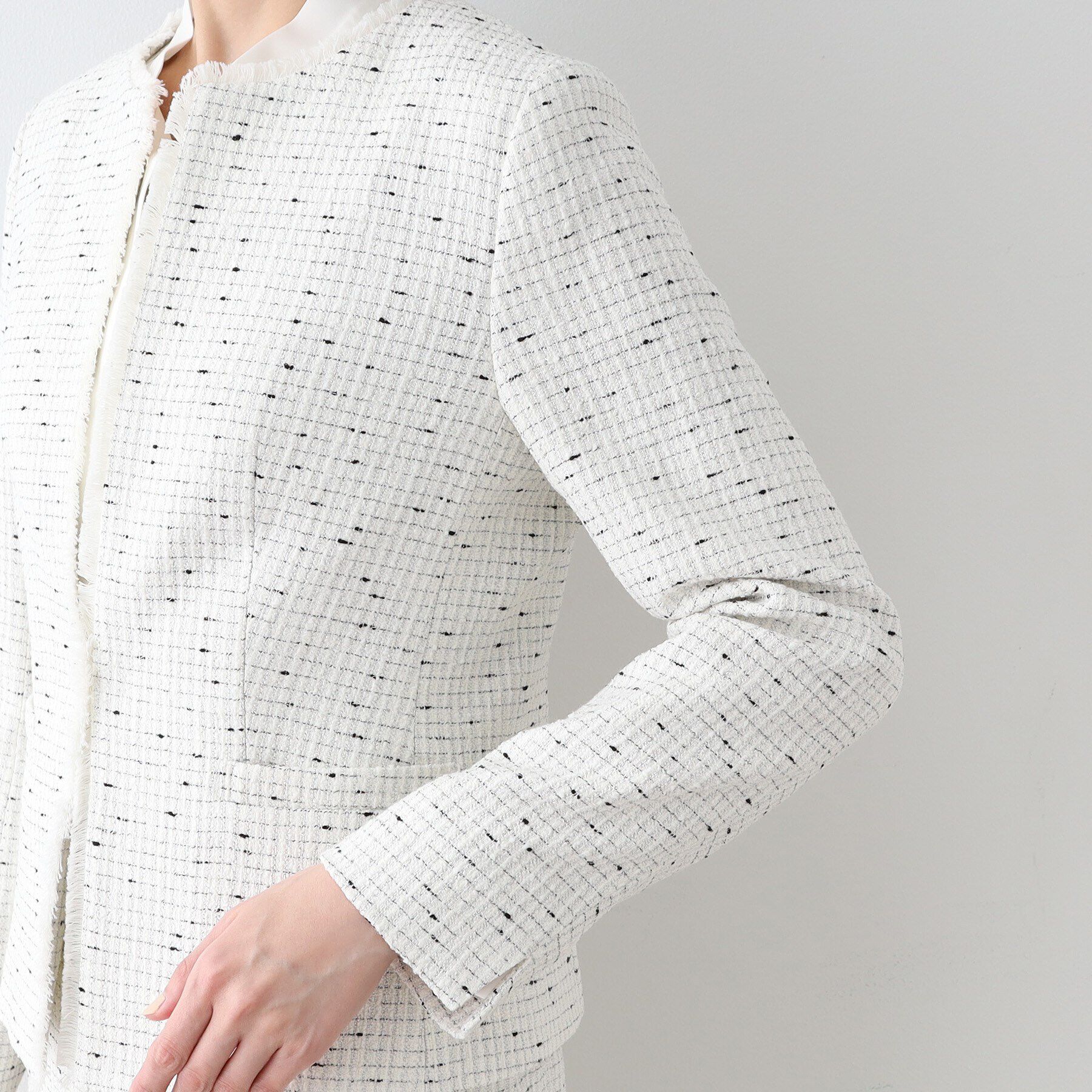 INDIVI「【日本製／オリジナル素材】ツィードジャケット」|スーツ|