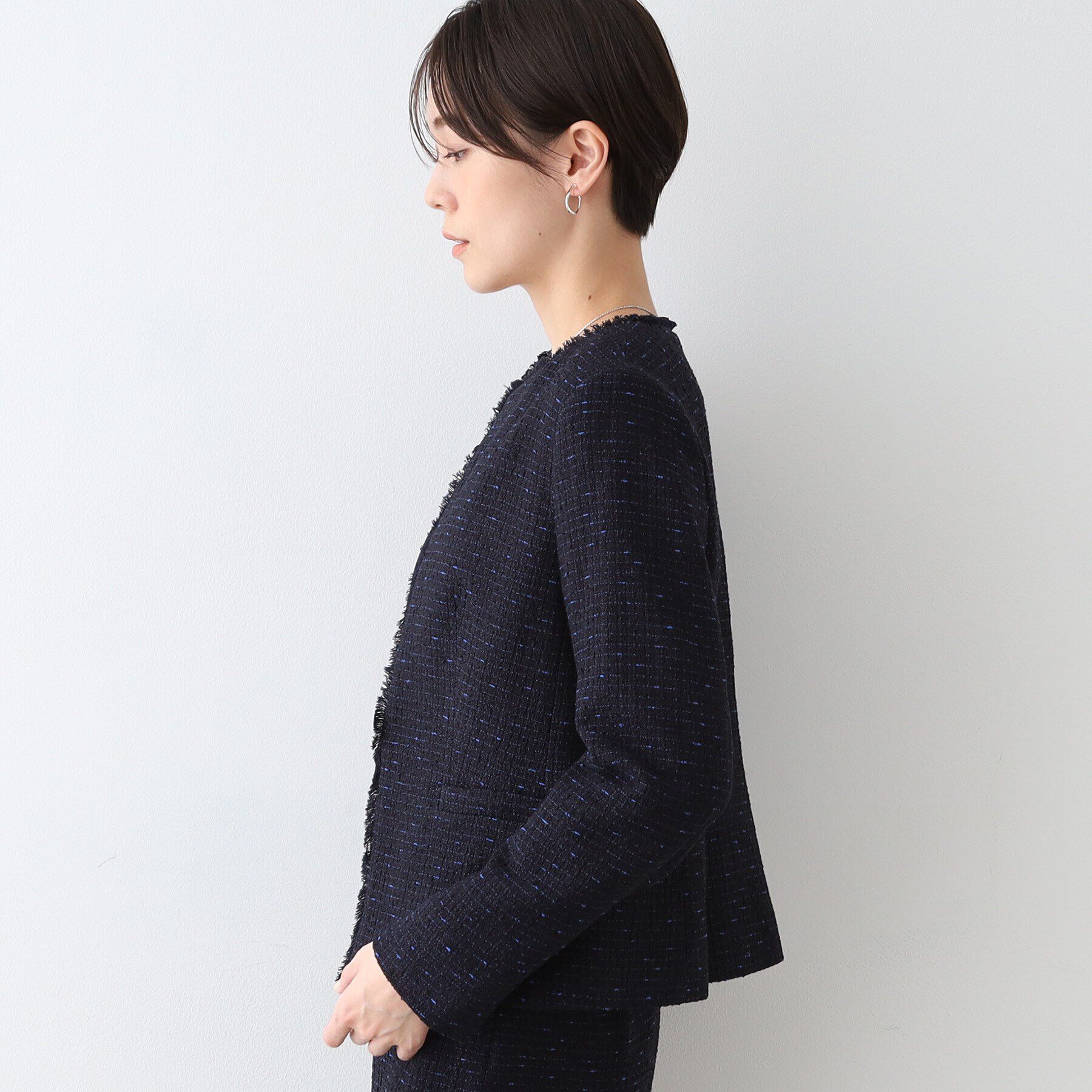 INDIVI「【日本製／オリジナル素材】ツィードジャケット」|スーツ|