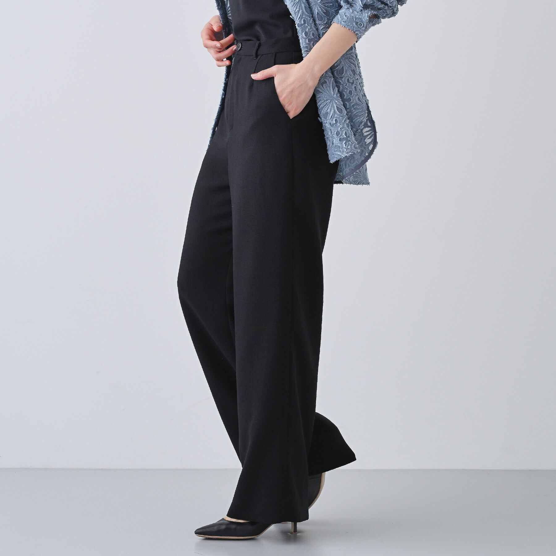 INDIVI「【日本製／トリアセテート】ストレートラインパンツ」|その他|