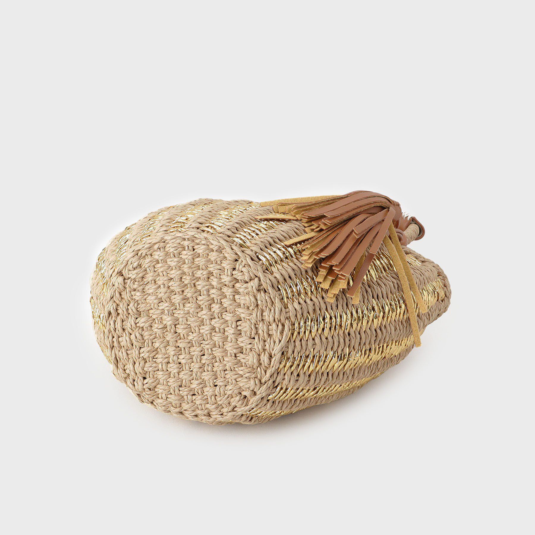 GALLEST「メタリック編込みかごバッグ」|ハンドバッグ|