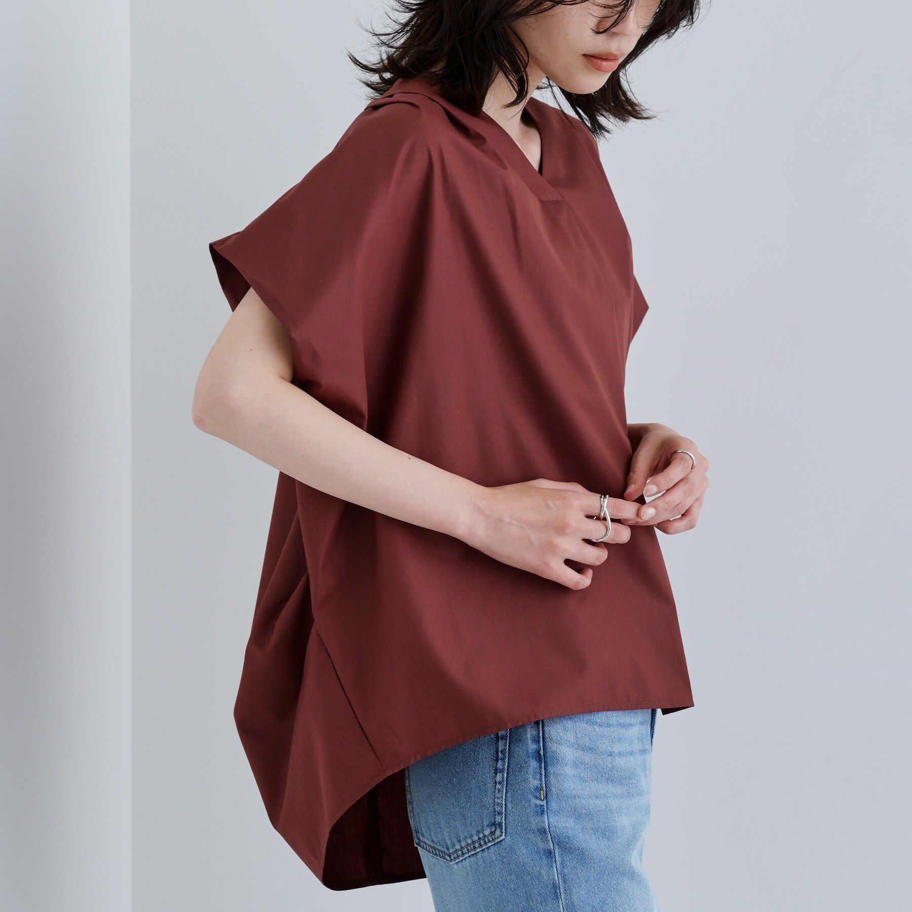 GALLEST「スリーブレスタックブラウス」|シャツ・ブラウス|