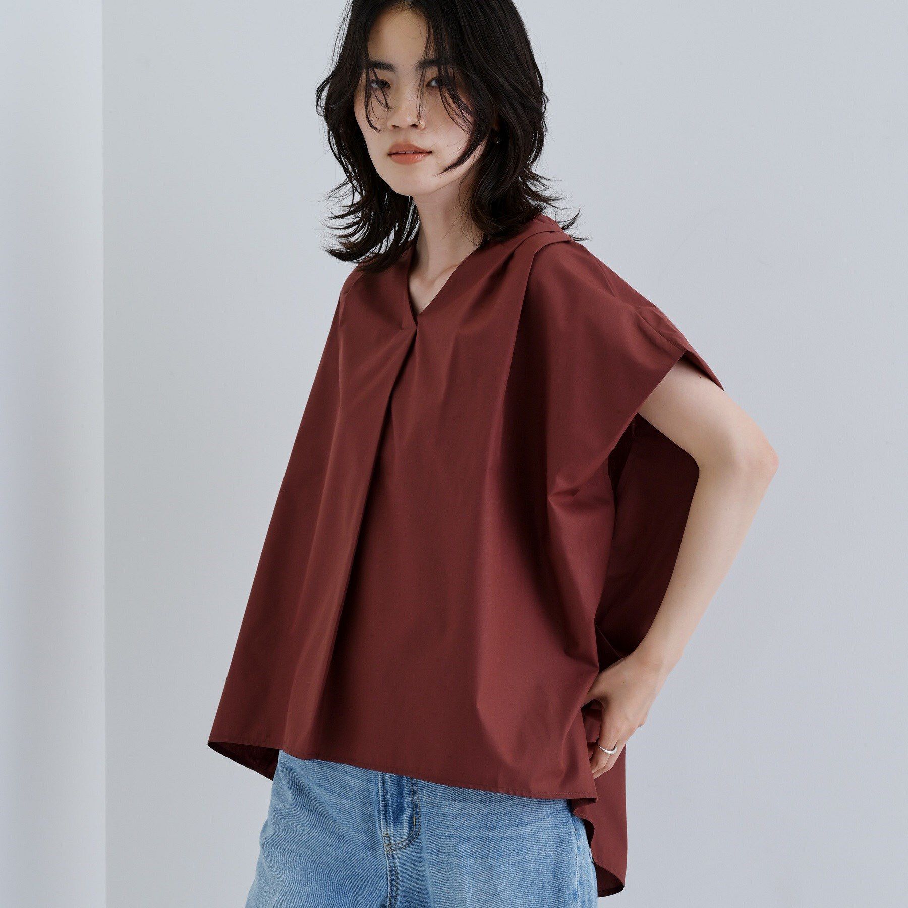 GALLEST「スリーブレスタックブラウス」|シャツ・ブラウス|