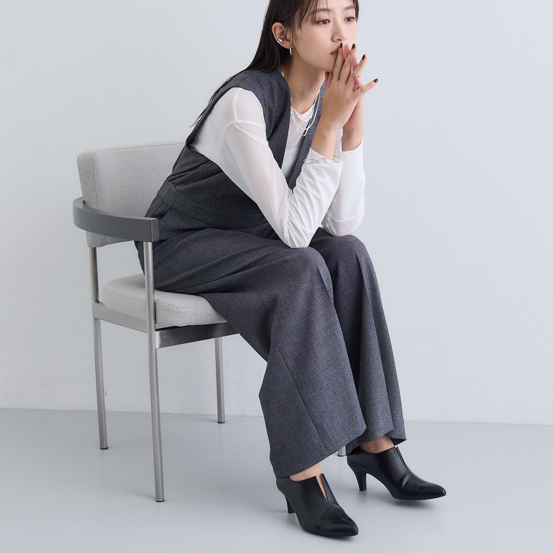 INDIVI「【トレンド／スタイルアップ】ストレッチコンビネゾン」|オールインワン|