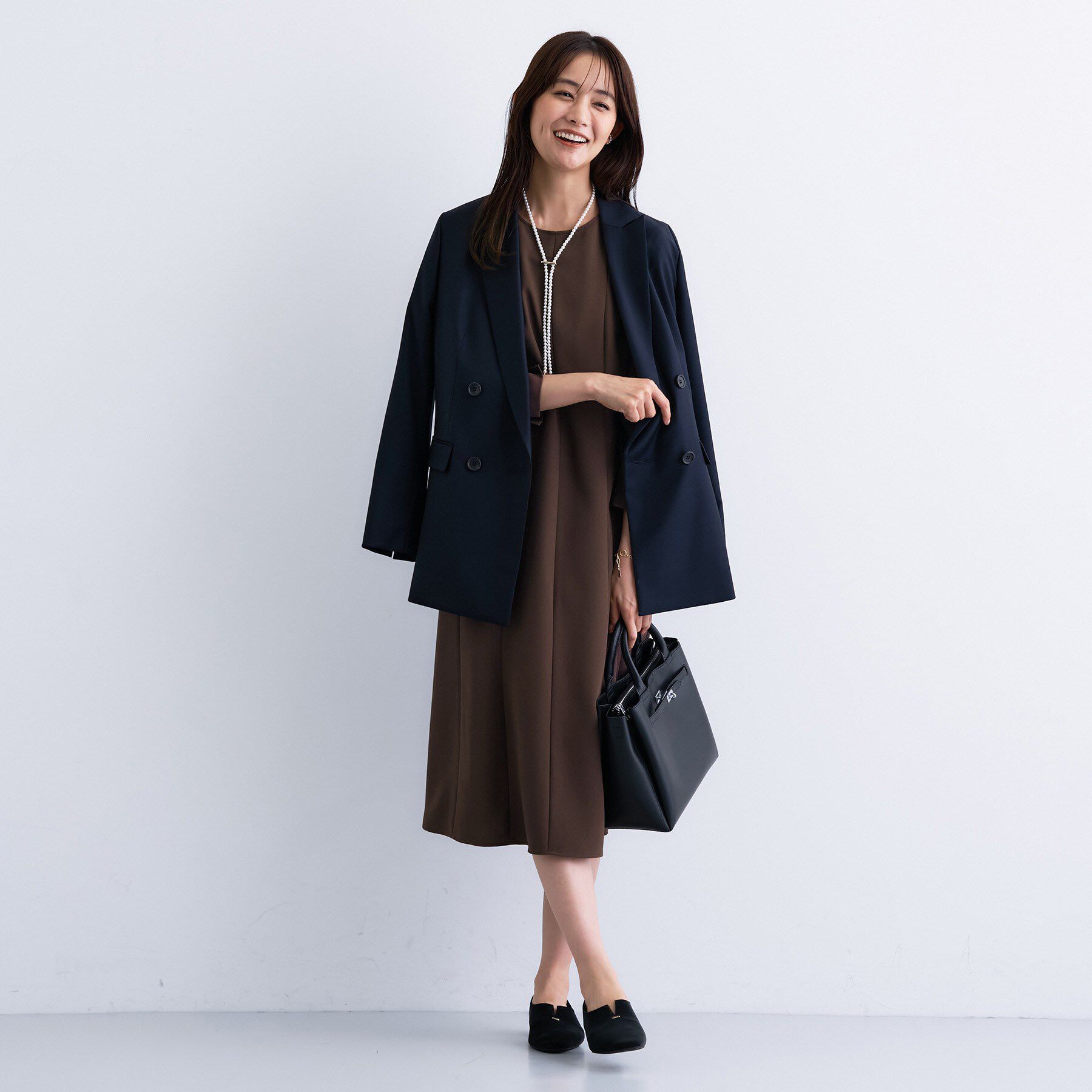 INDIVI「【洗える／UVケア】ジョーゼットフレアワンピース」|ワンピース|