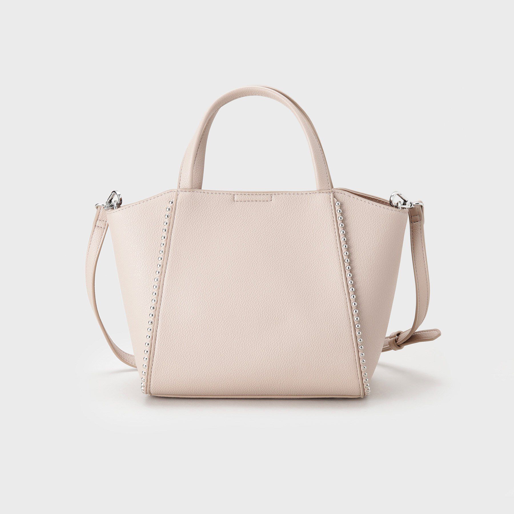 INDIVI「【ミドルサイズ／合皮／ショルダー付】スタッズ風メタルバッグ」|ショルダー・メッセンジャー|