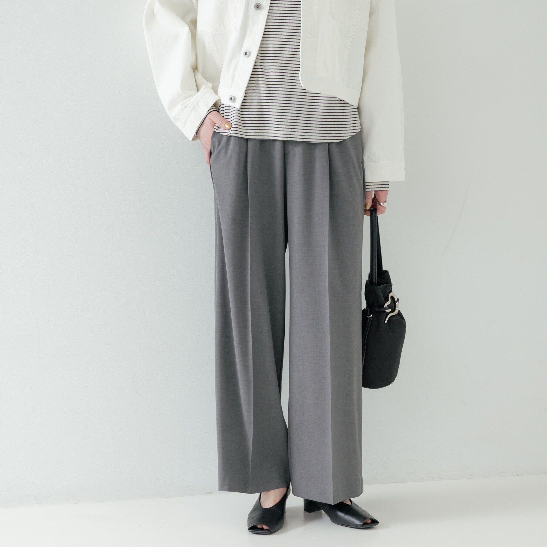 GALLEST「Comfy SET UP｜イージーストレートワイドパンツ【セットアップ対応／通勤／カセット服】」|その他|