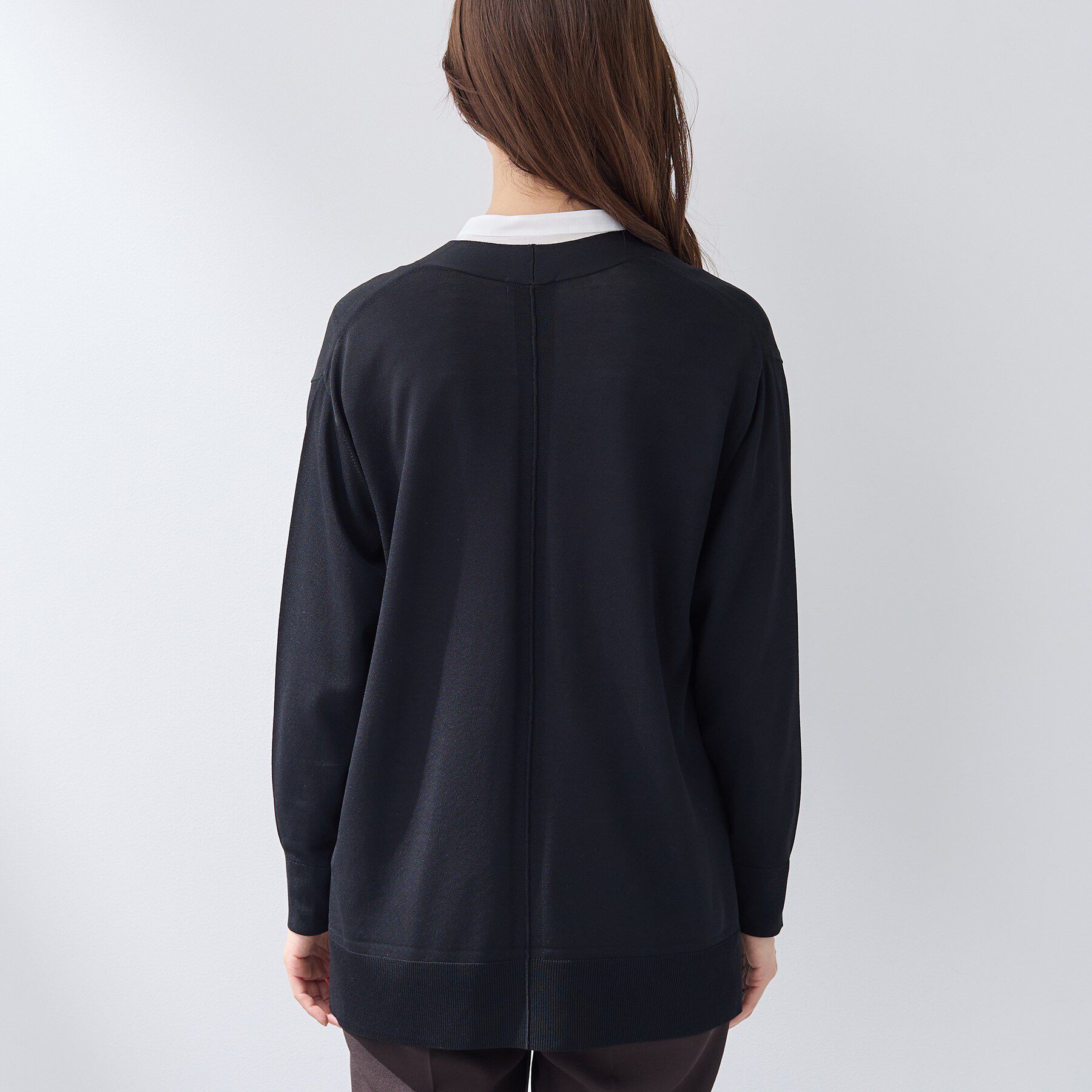 INDIVI「【洗える／上品】きれいめ着流しカーディガンニット」|カーディガン|