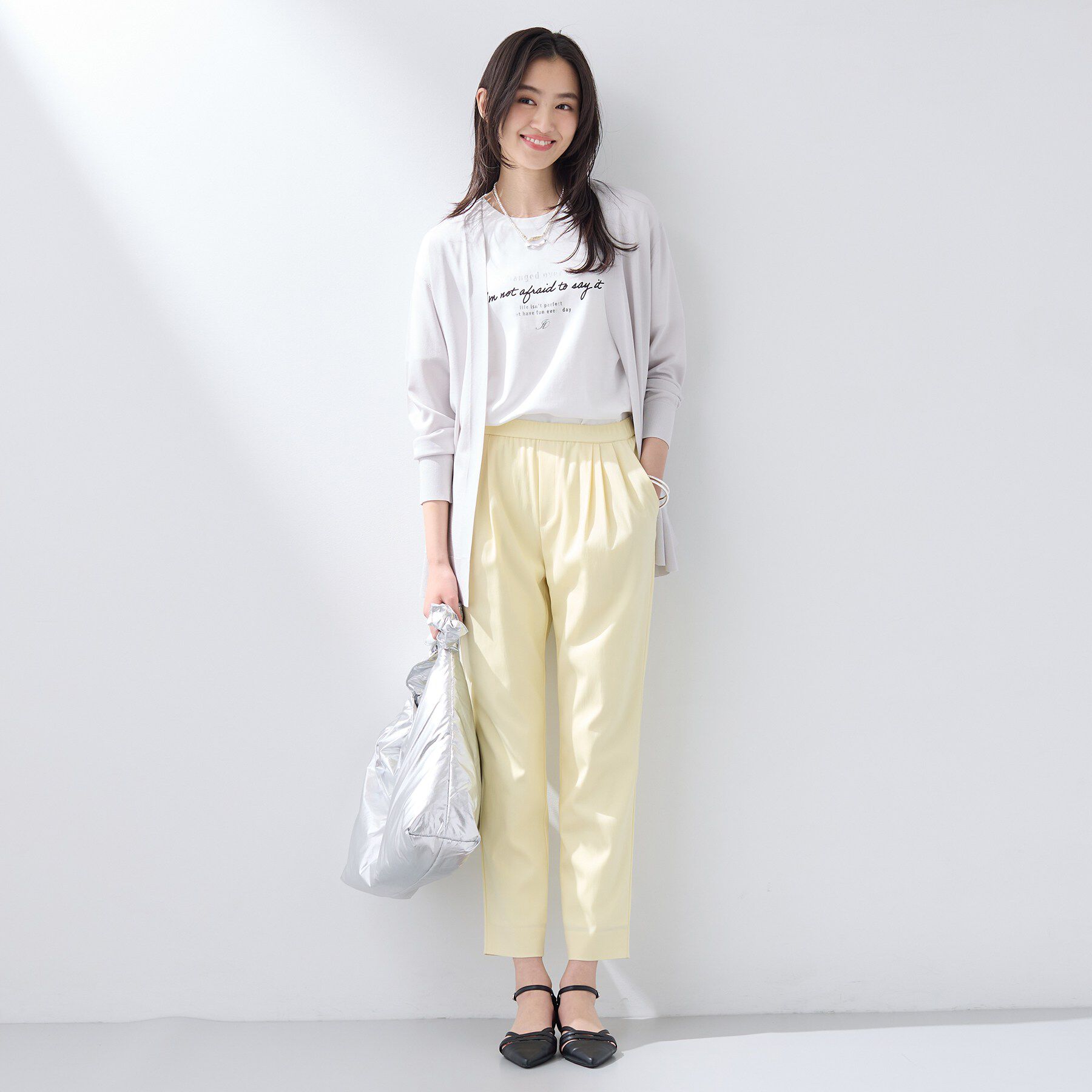 INDIVI「【洗える／上品】きれいめ着流しカーディガンニット」|カーディガン|